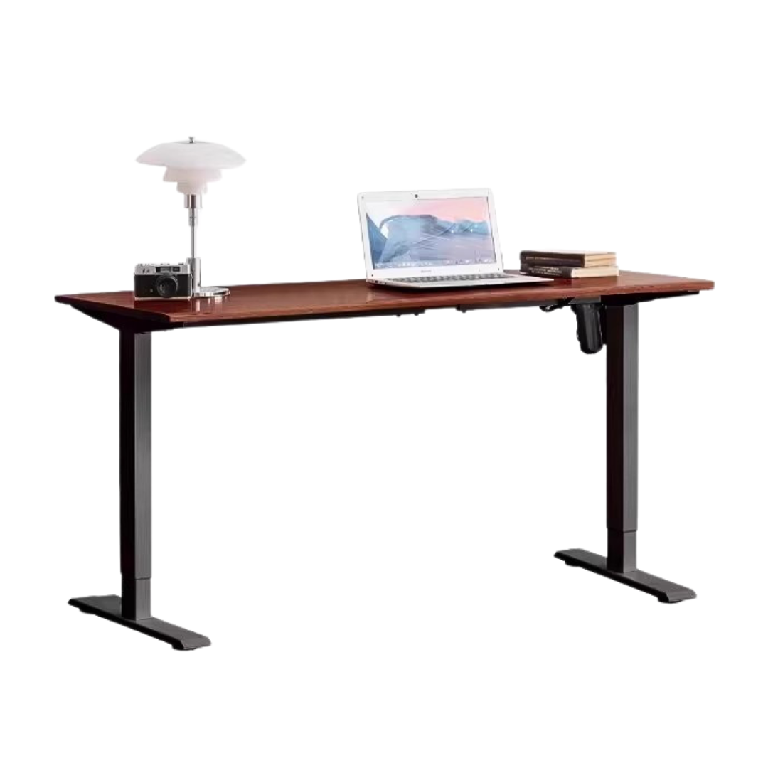 Oak, Black Walnut Solid Wood Electric Lift Standing Desk Adjustable Table