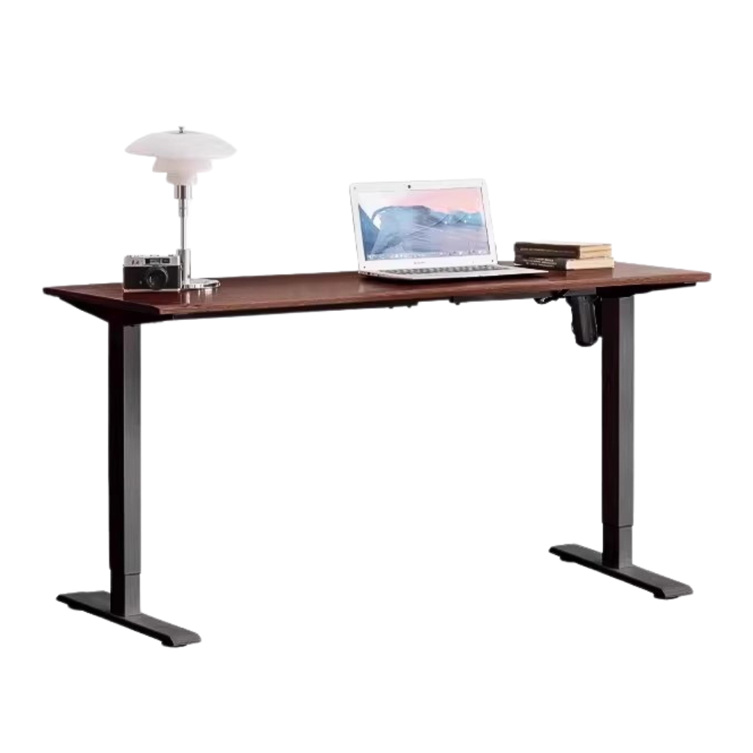 Oak, Black Walnut Solid Wood Electric Lift Standing Desk Adjustable Table