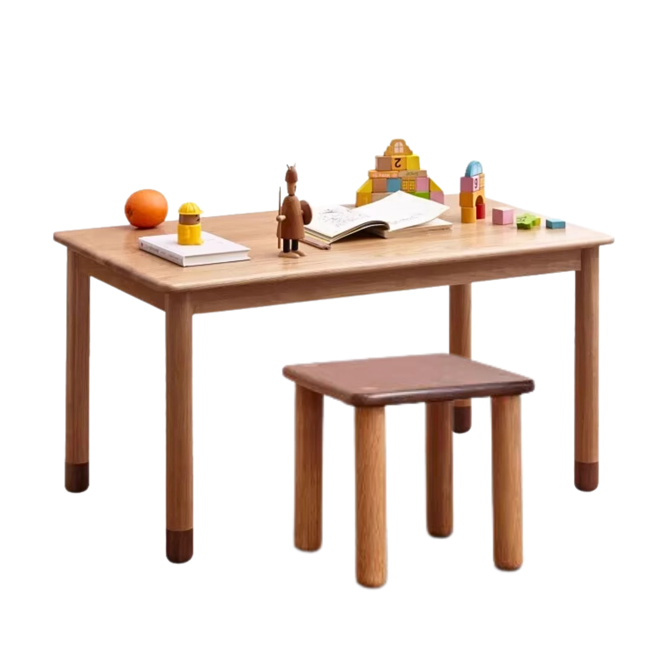 Oak solid wood table primary school, desk for elementary school students