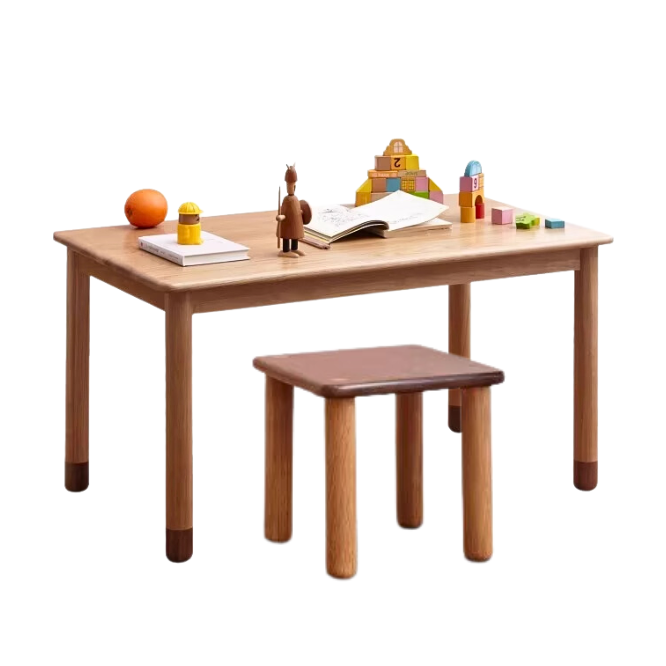 Oak solid wood table primary school, desk for elementary school students