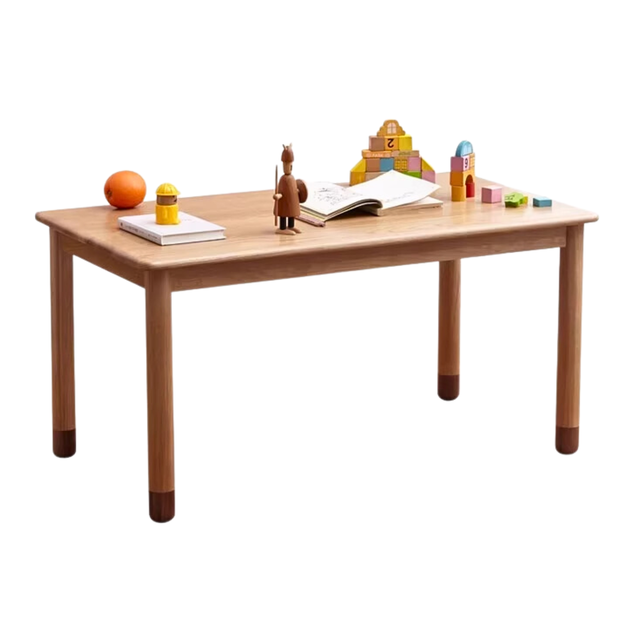 Oak solid wood table primary school, desk for elementary school students