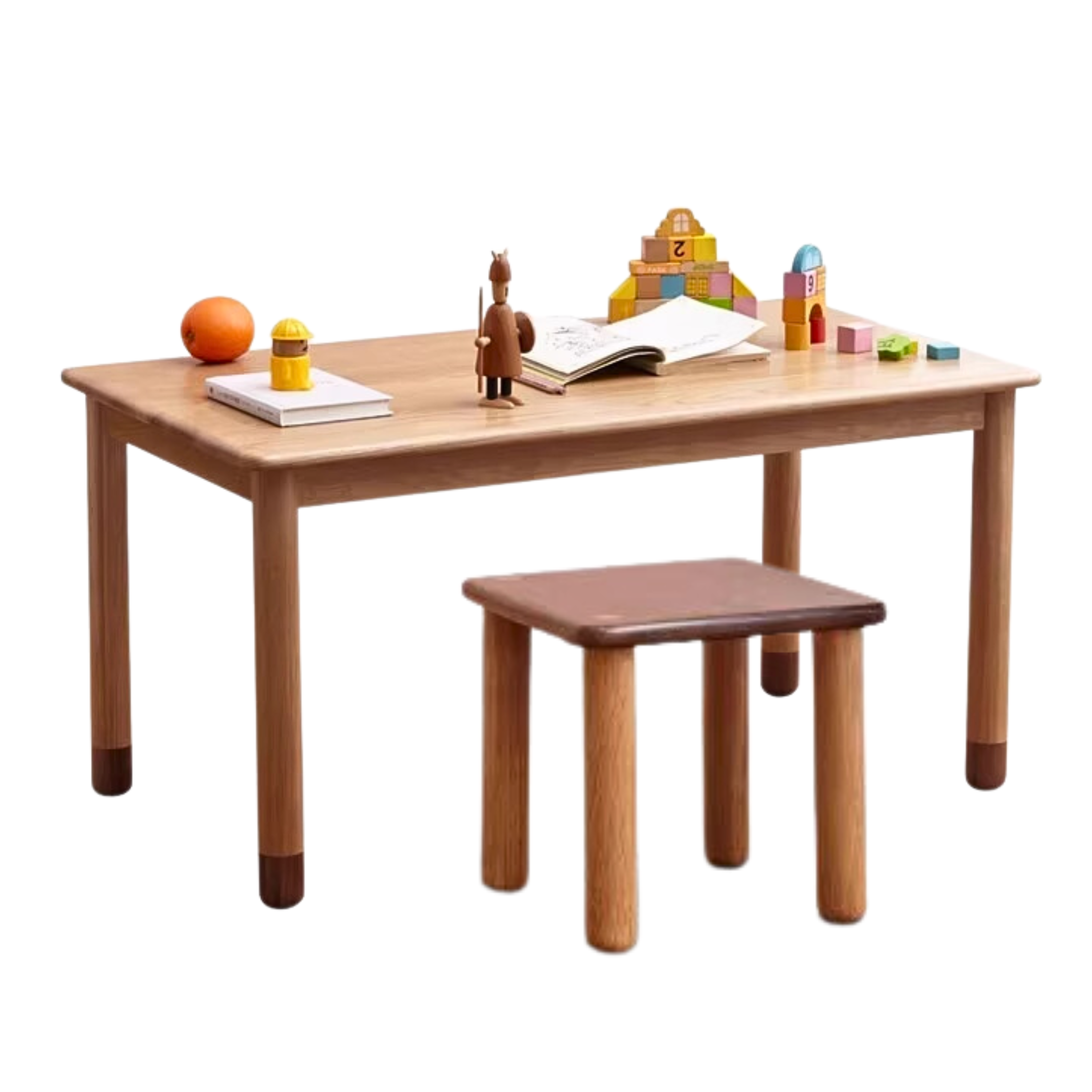 Oak solid wood table primary school, desk for elementary school students