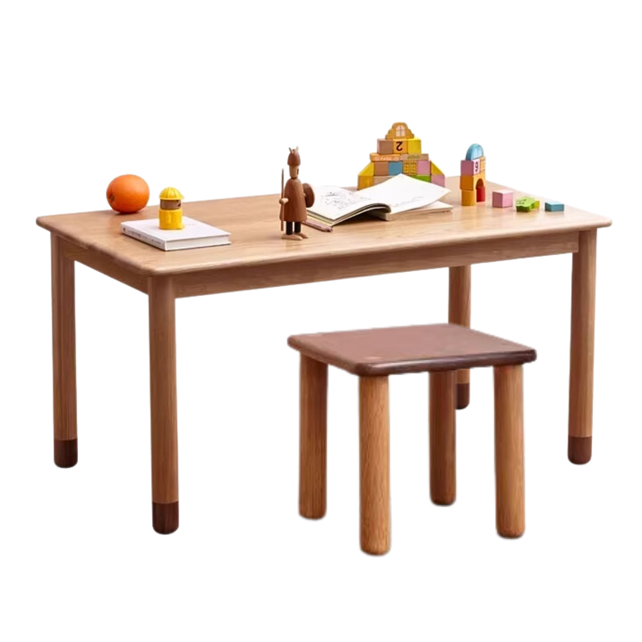 Oak solid wood table primary school, desk for elementary school students