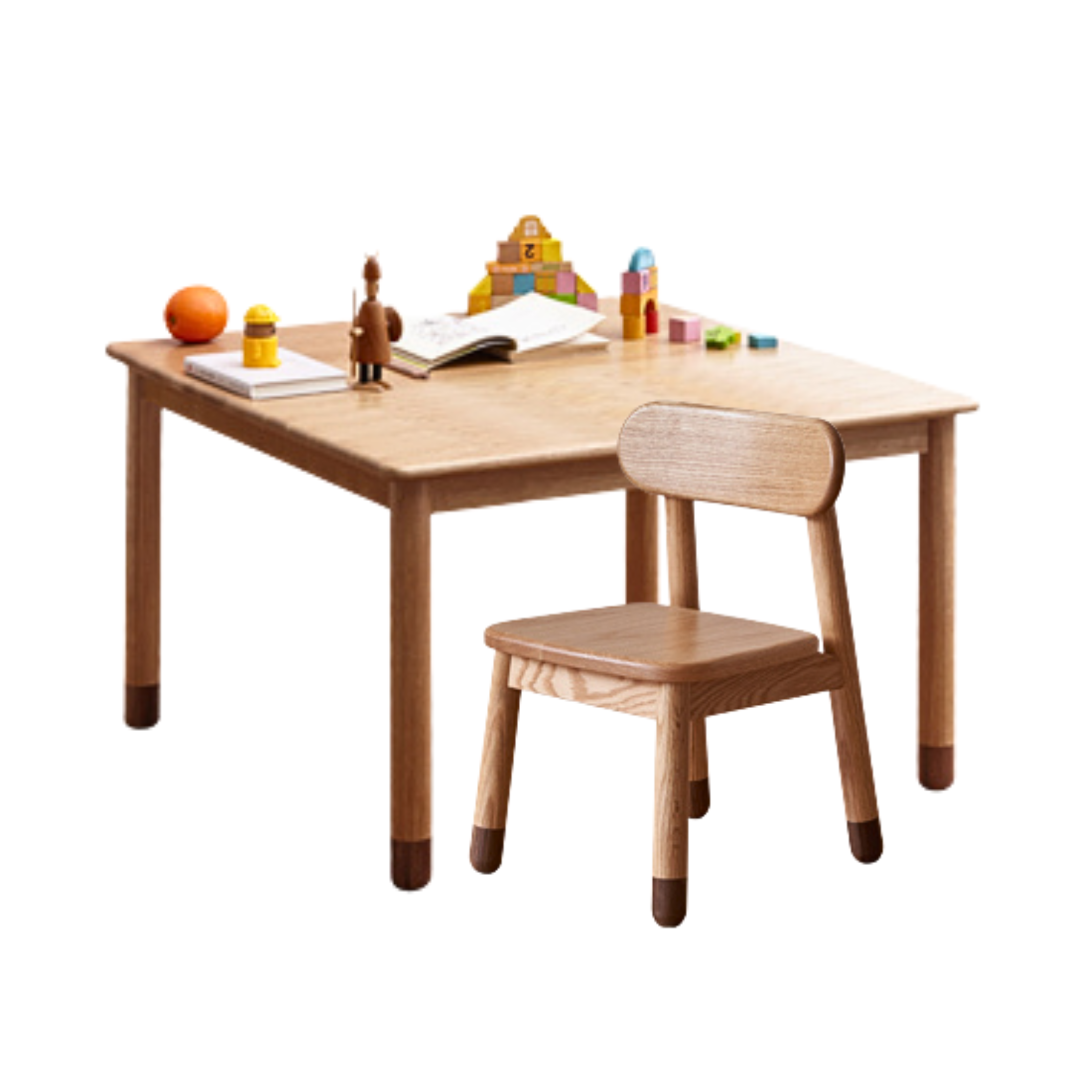 Oak solid wood table primary school, desk for elementary school students