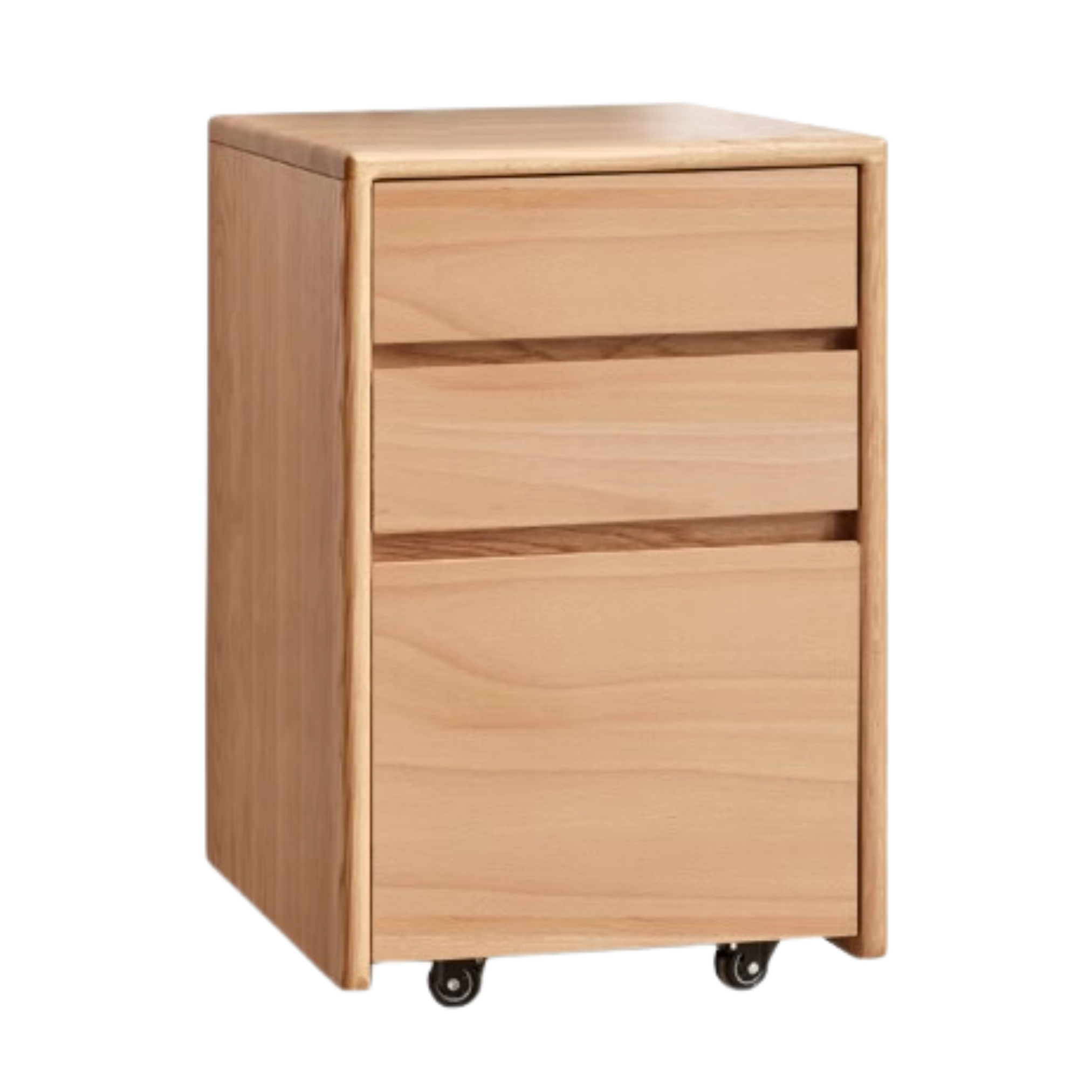 Oak solid wood drawer multi-functional bedside table: