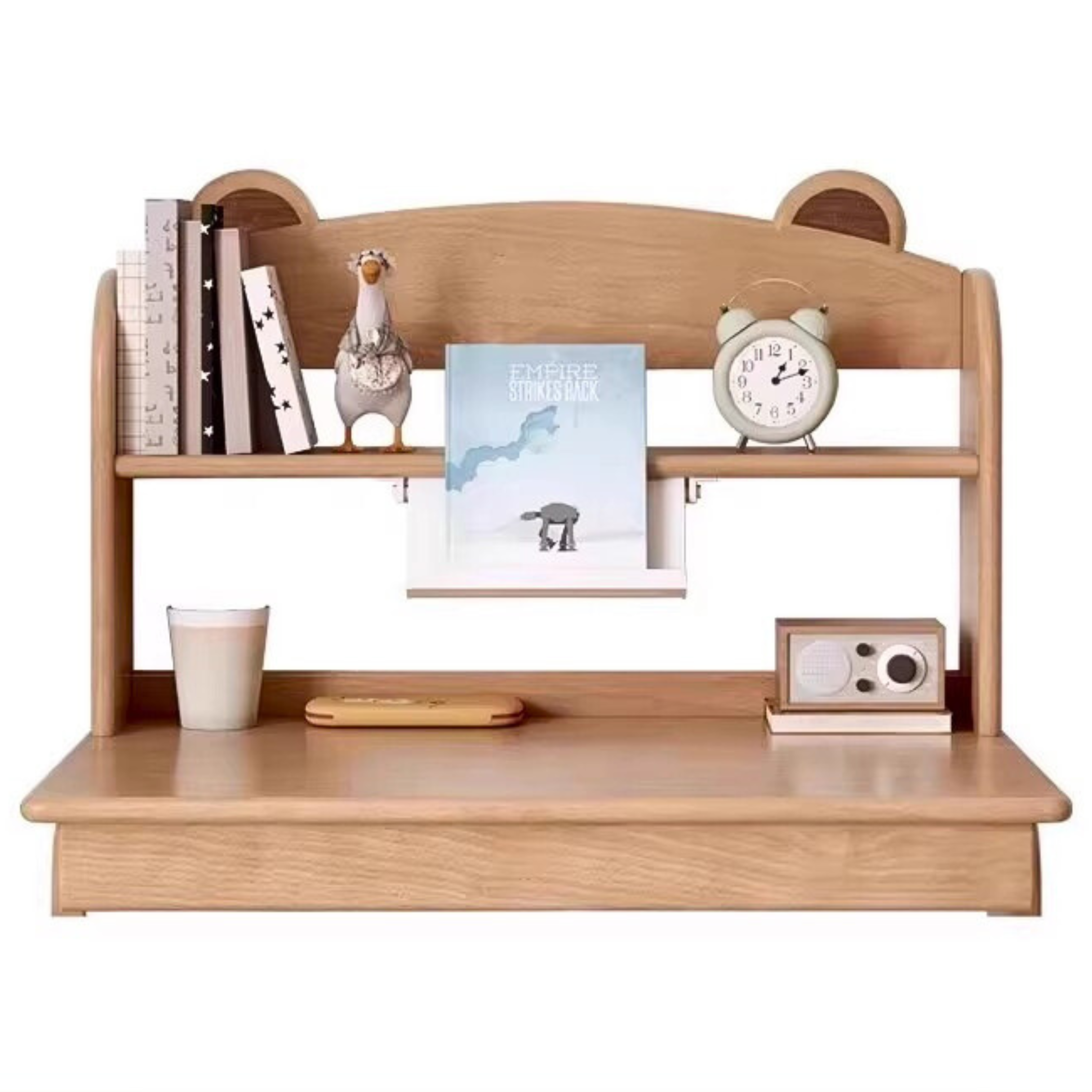 Oak, beech solid wood multi-layer desktop shelf