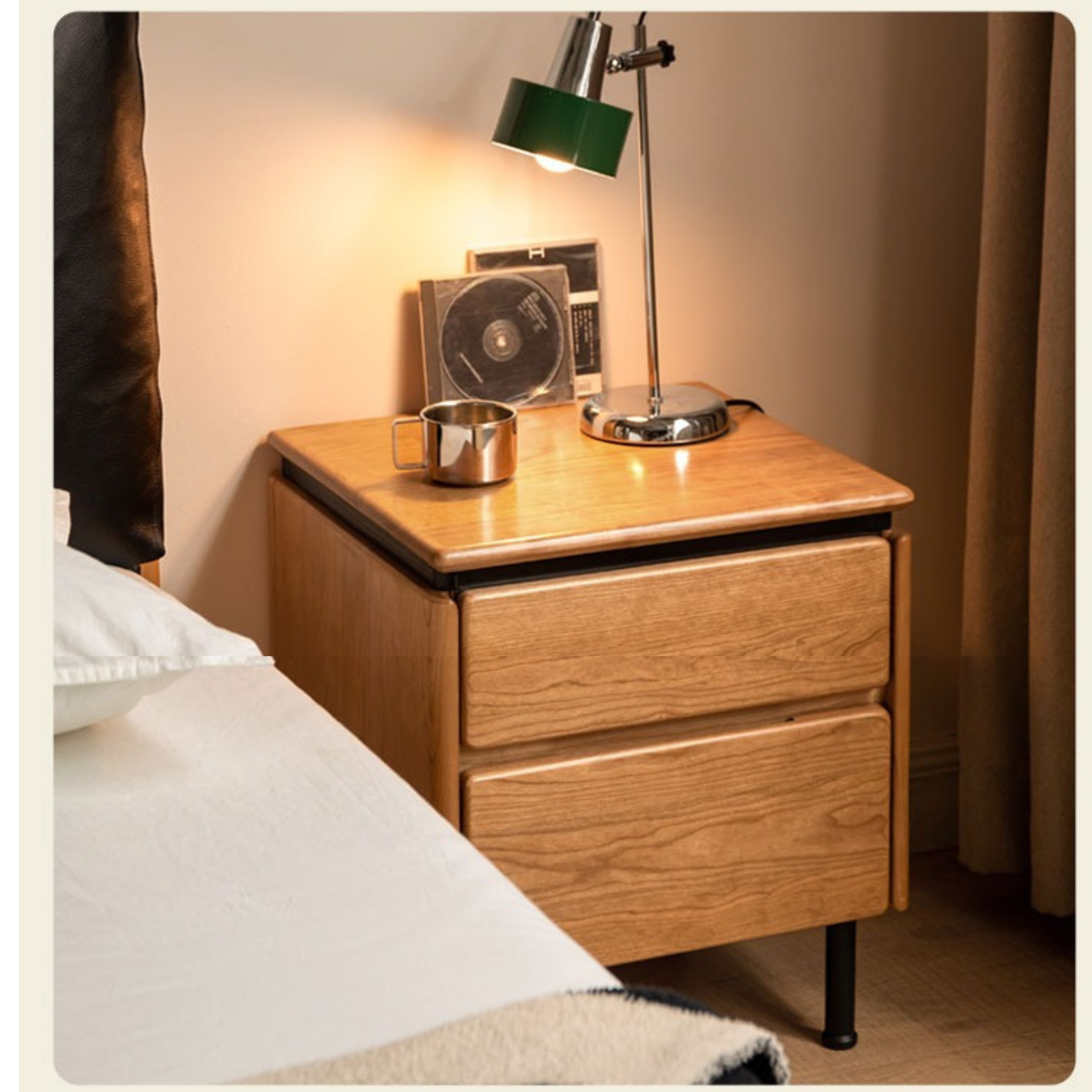 Cherry Solid Wood Nightstand