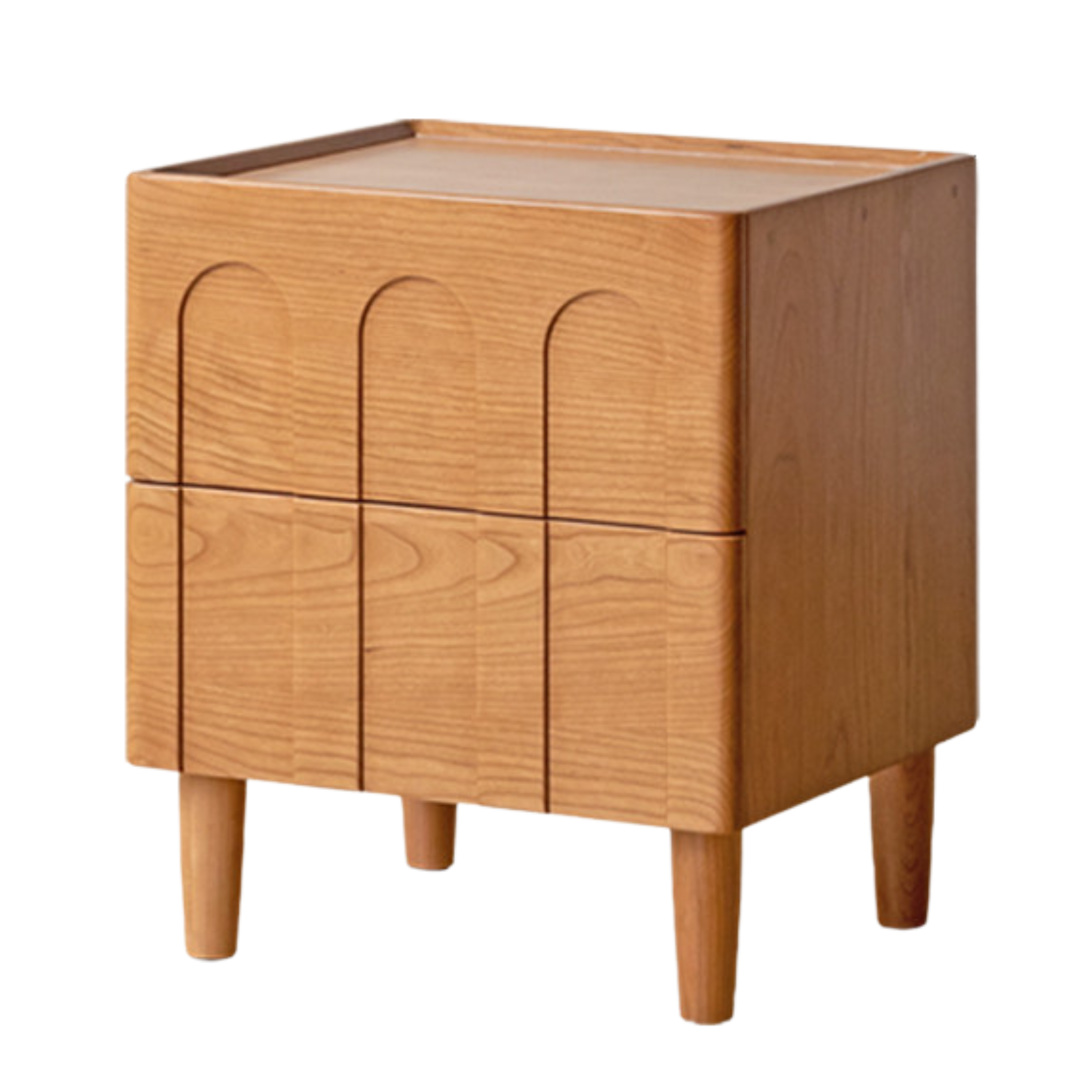 Cherry Wood Retro Nightstand