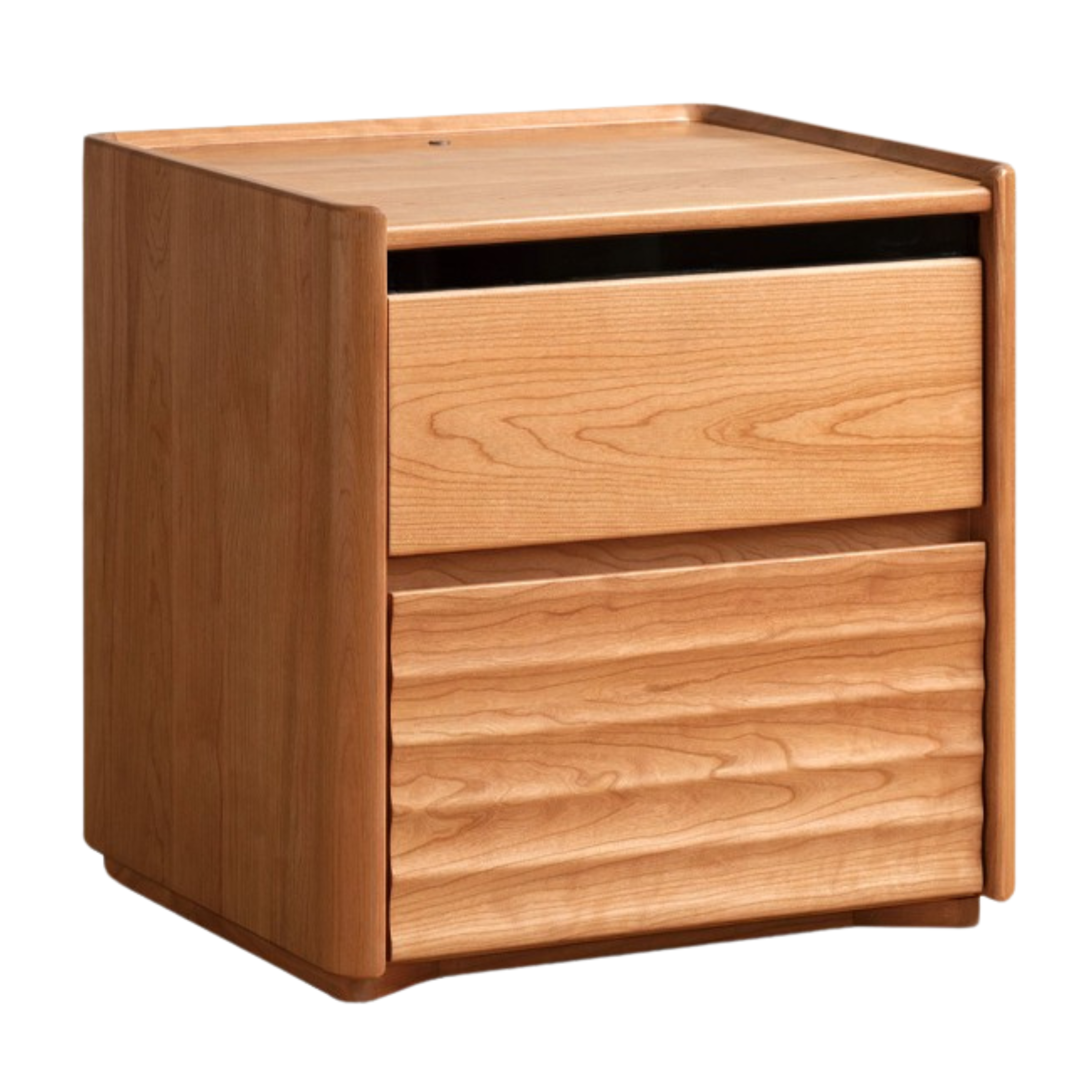 Cherry Wood Nightstand Lighted