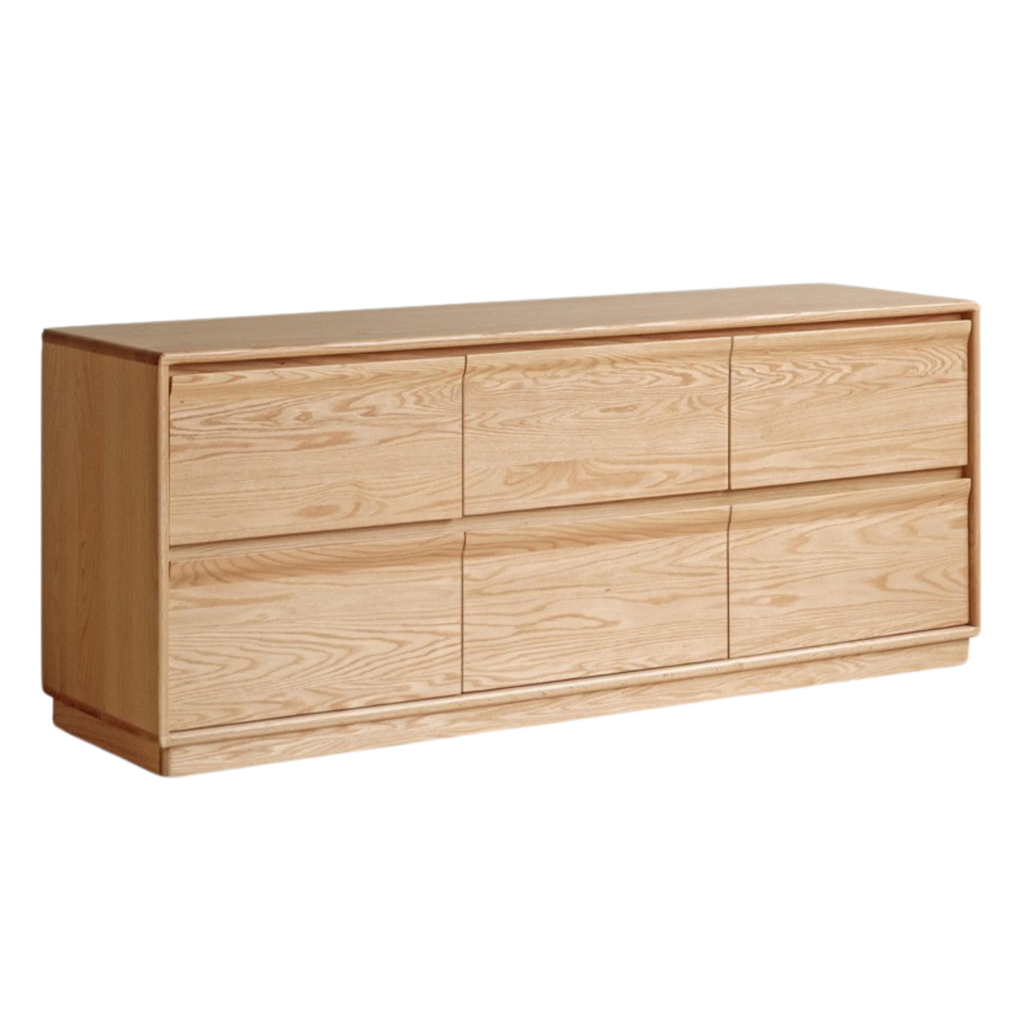 Oak Solid Wood Cabinet Six-Drawer