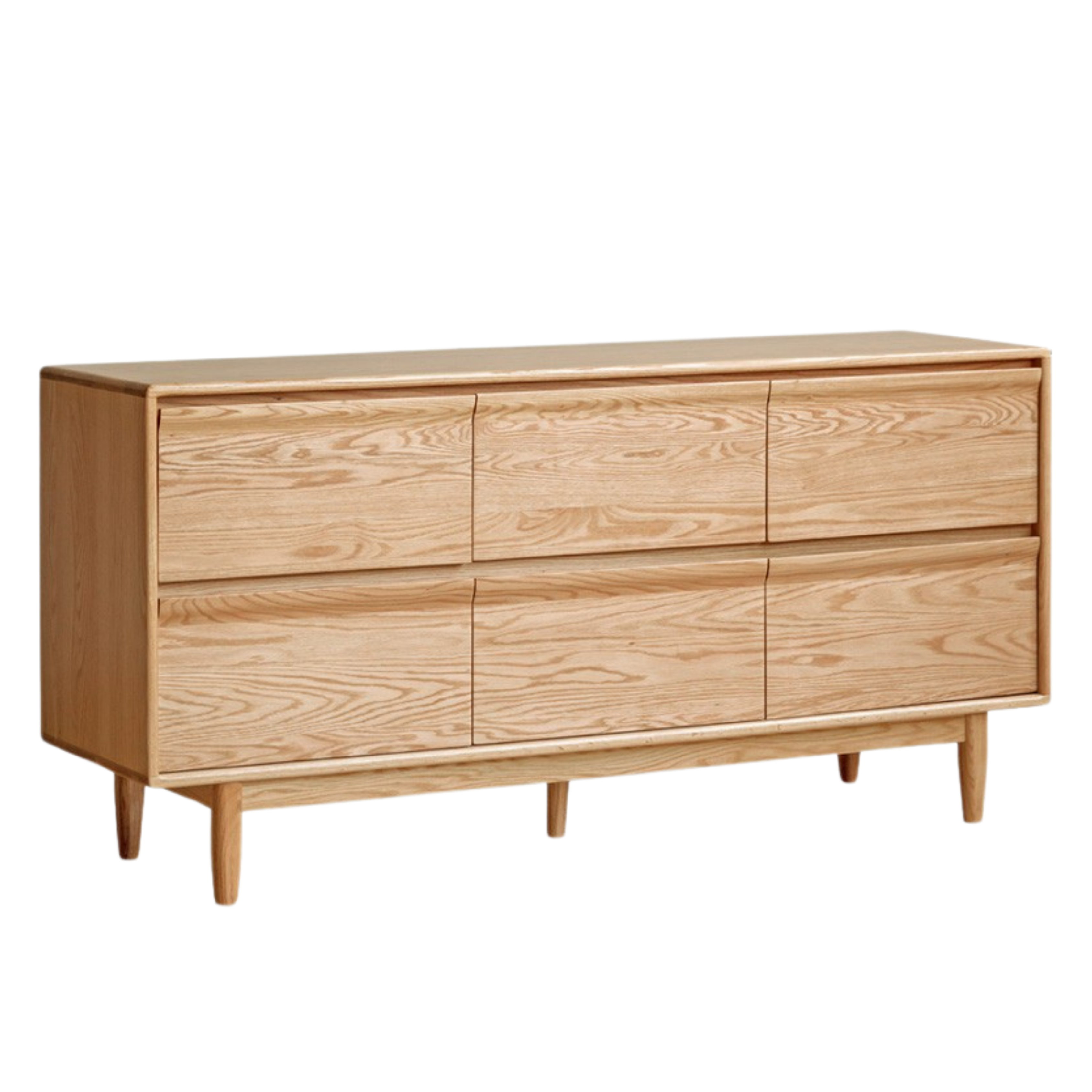 Oak Solid Wood Cabinet Six-Drawer