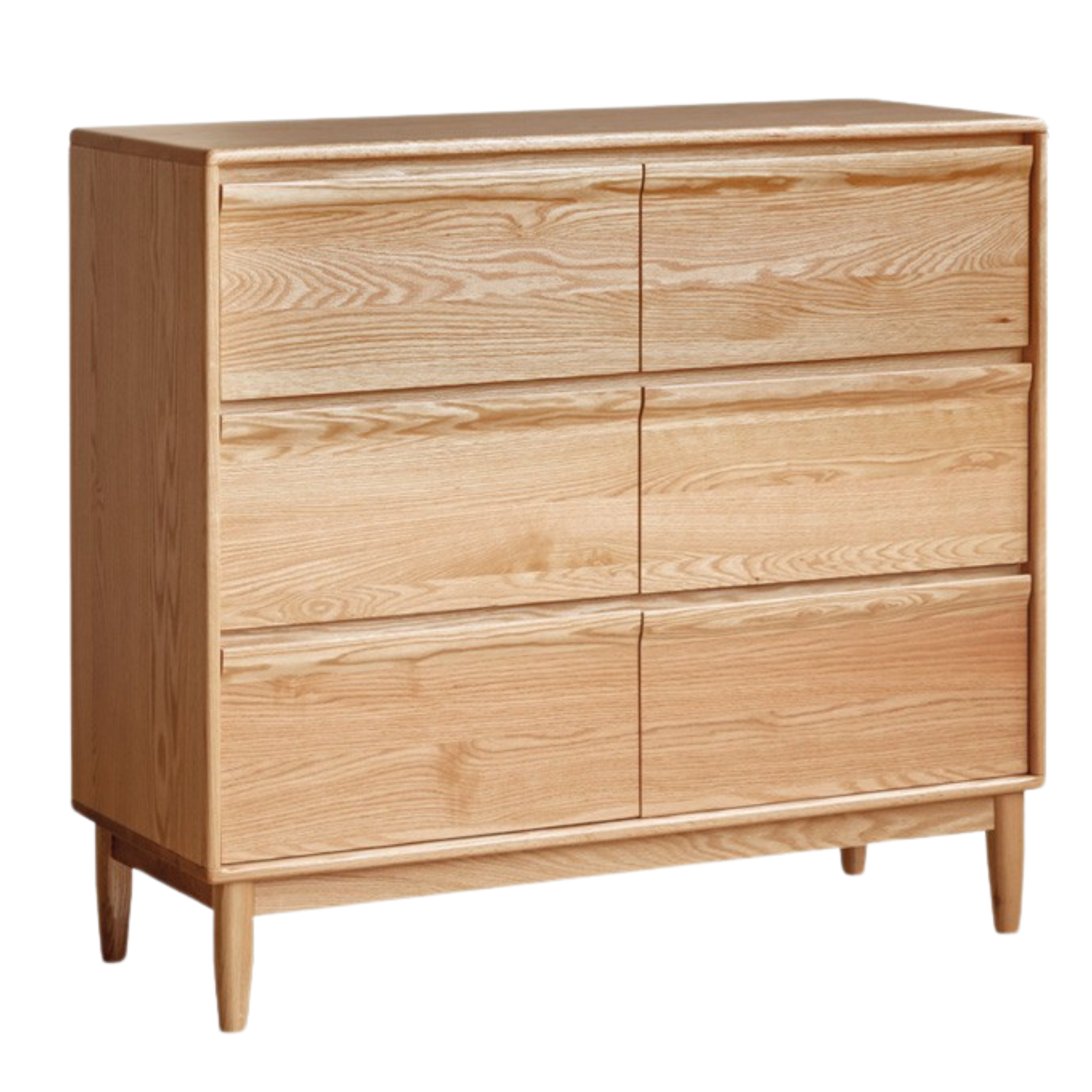 Oak Solid Wood Cabinet Six-Drawer