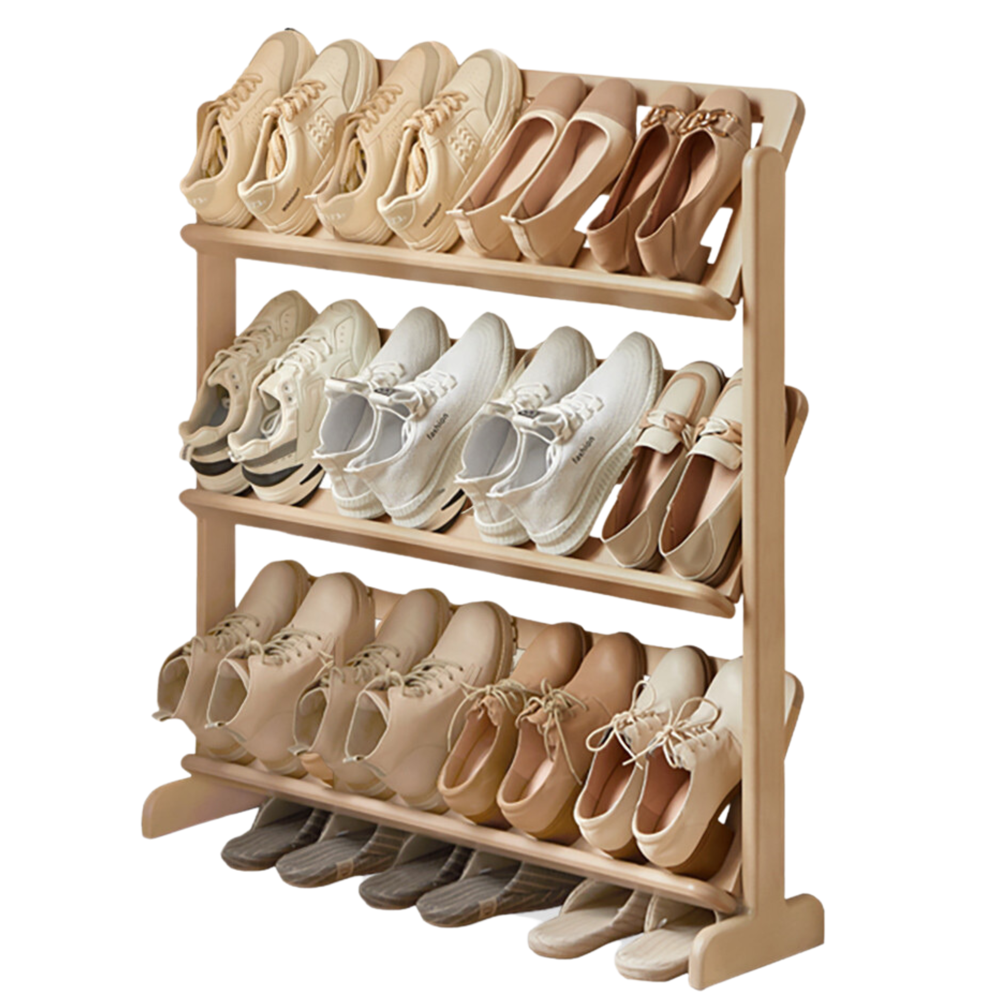 Birch solid wood multi-layer ultra-thin shoe cabinet: