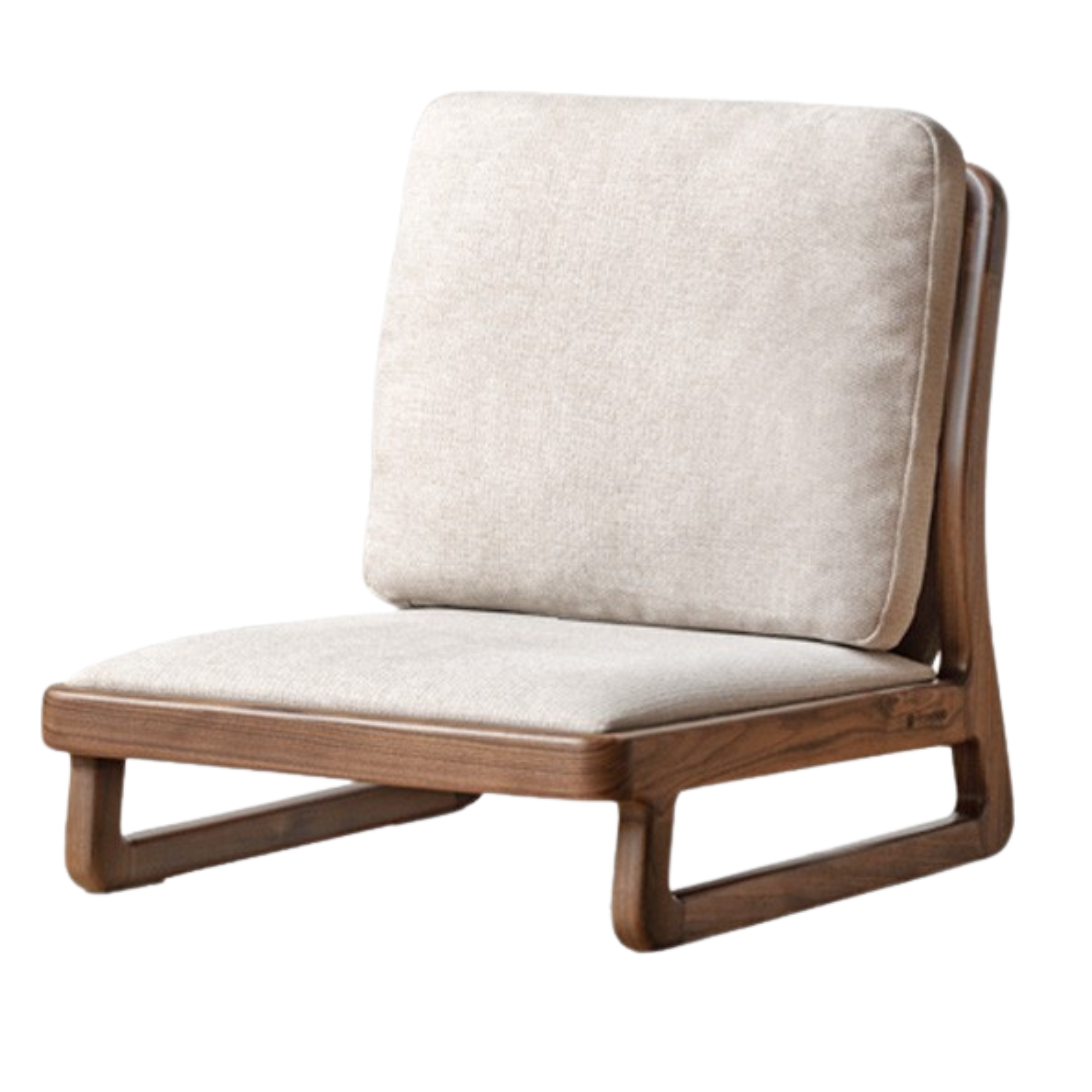 Black Walnut Solid Wood Tatami Tea Chair Low Back: