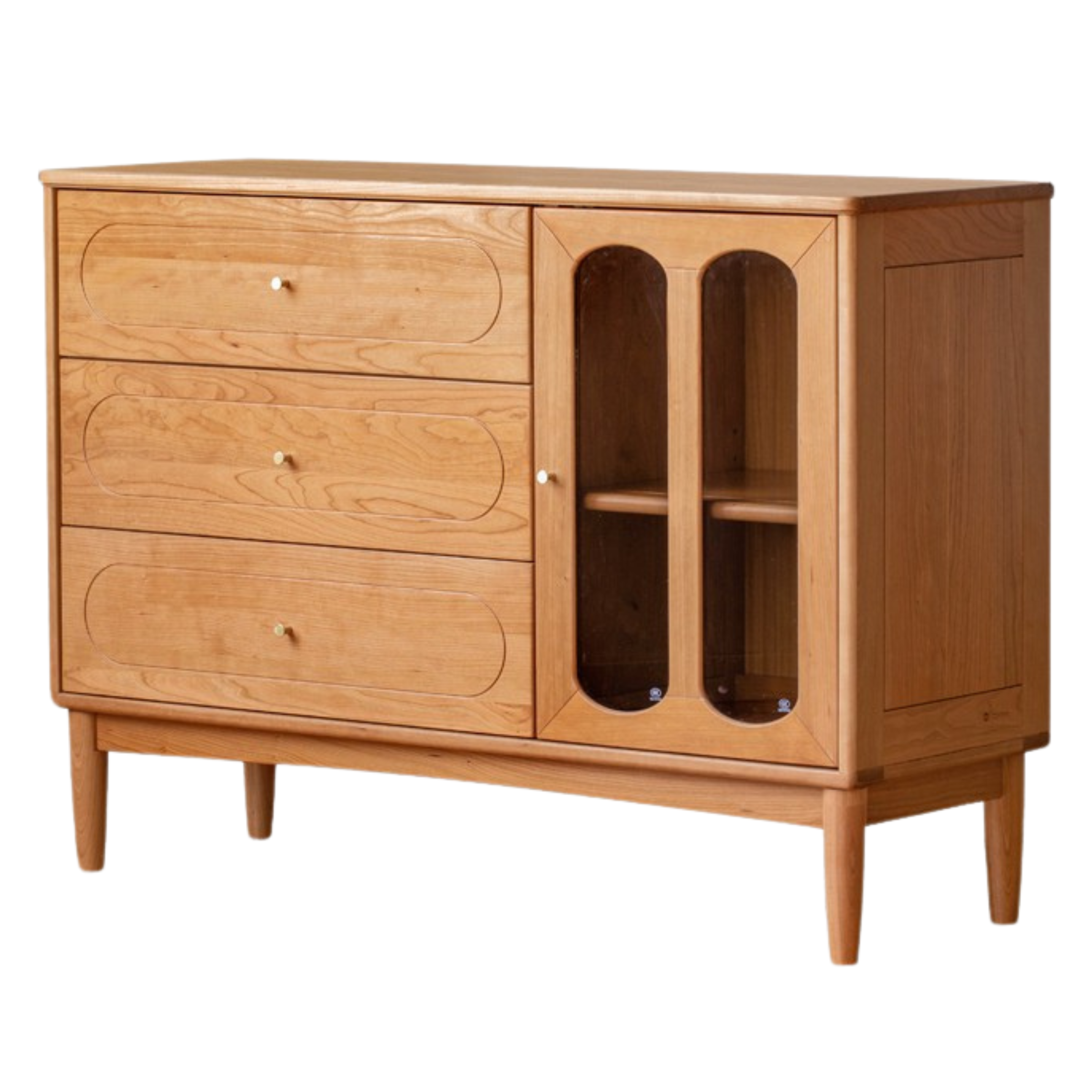 Cherry Solid Wood Household Simple Storage Cabinet