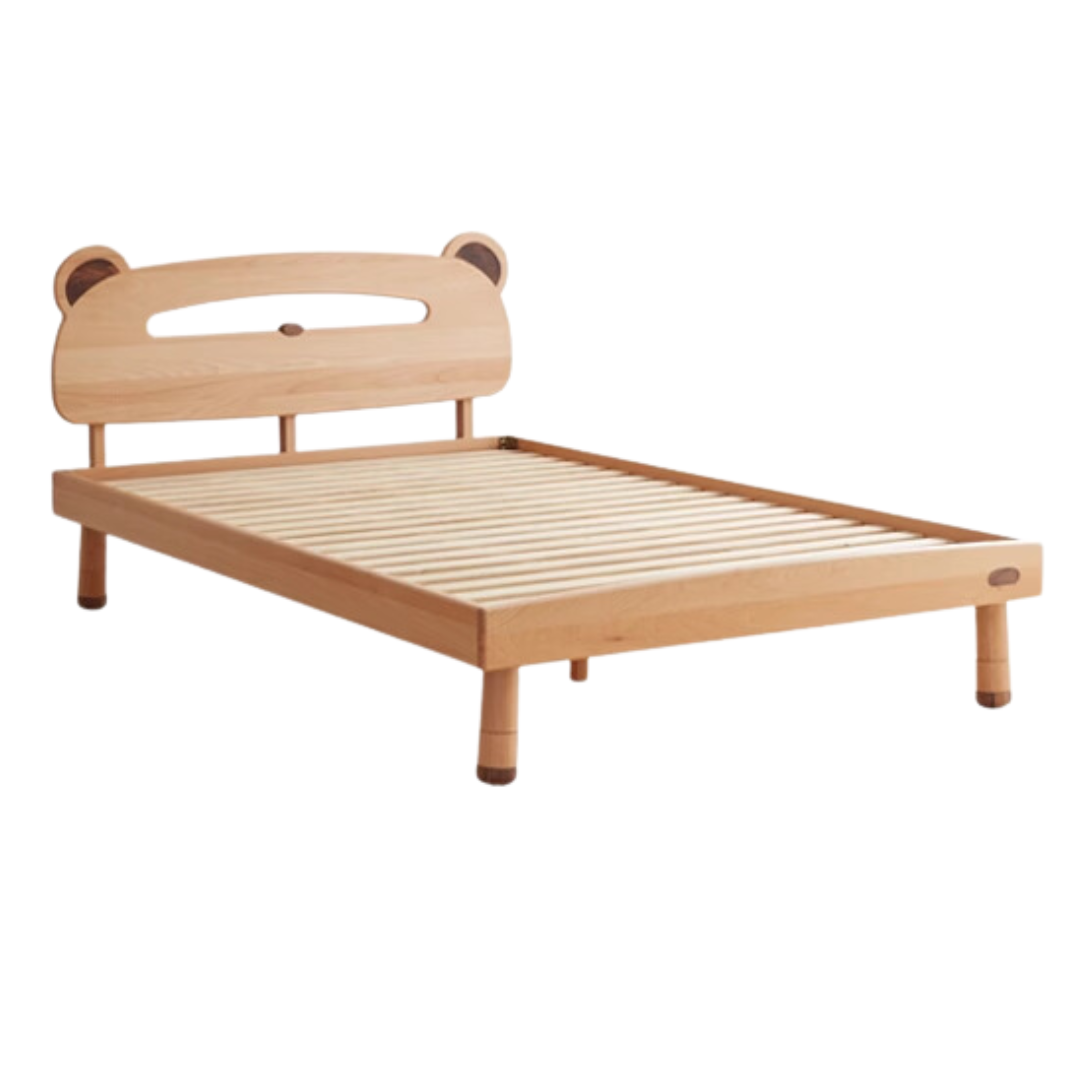 Oak solid wood children's bed with light<