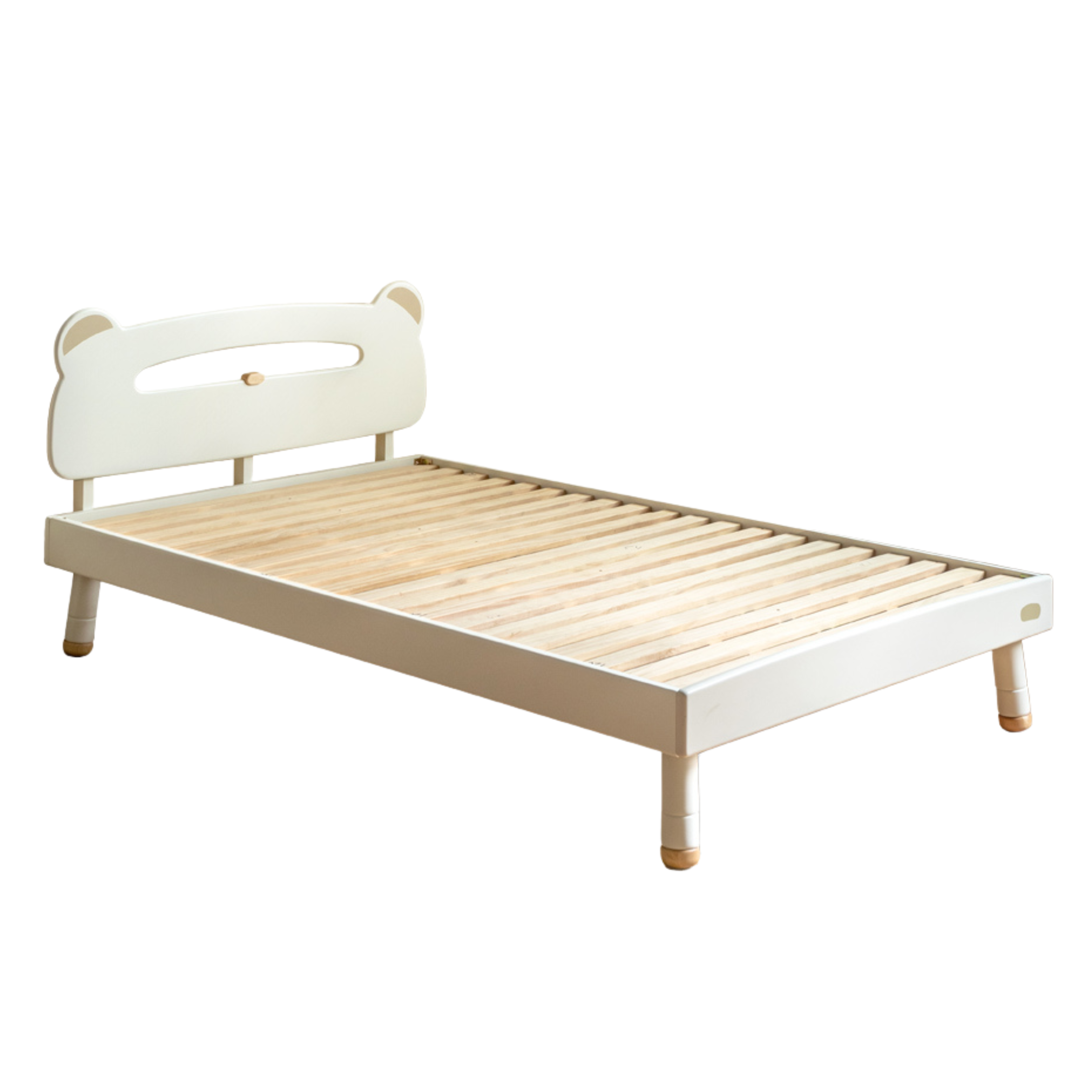 Oak solid wood children's bed with light<