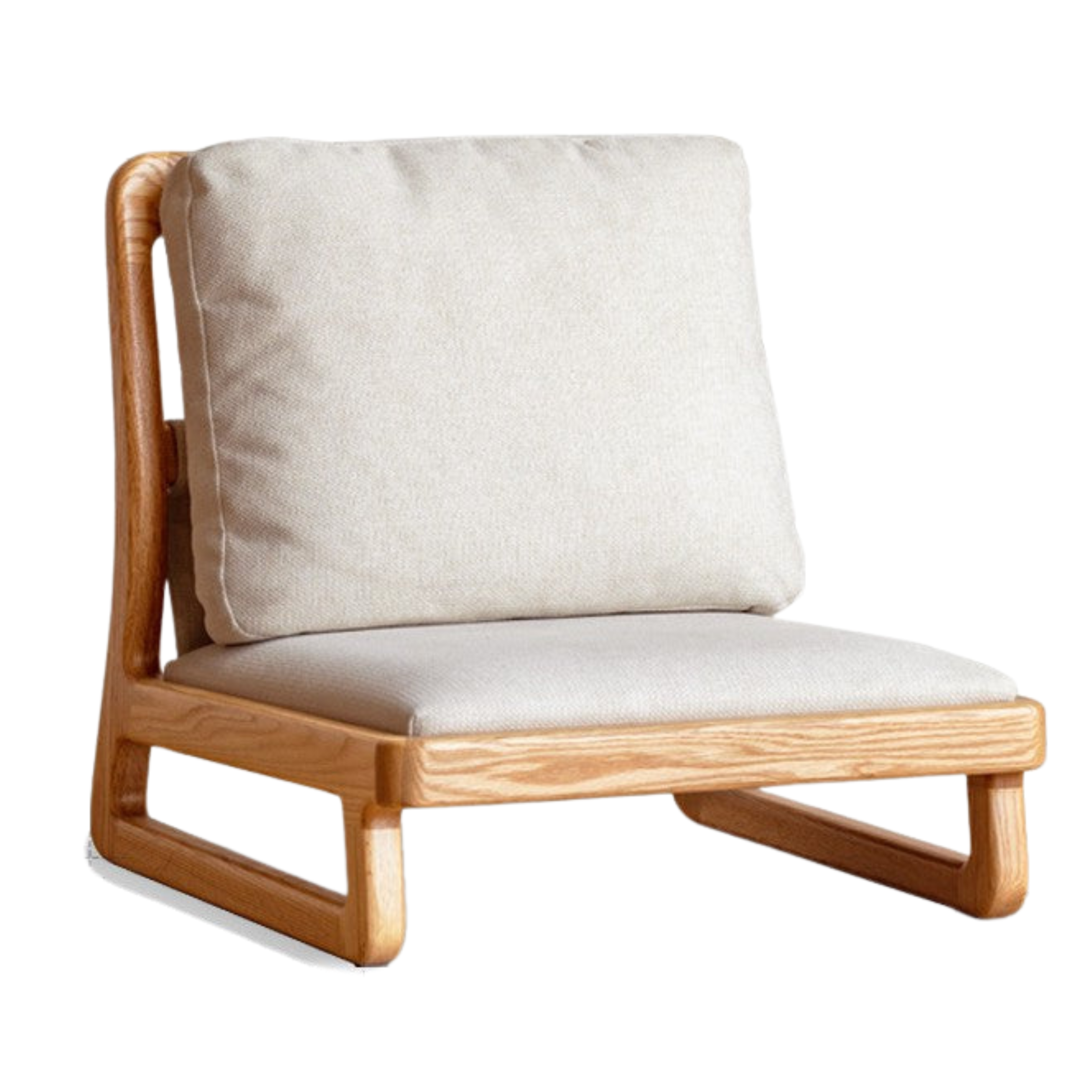 Oak Solid Wood Tatami Tea Chair Low Back: