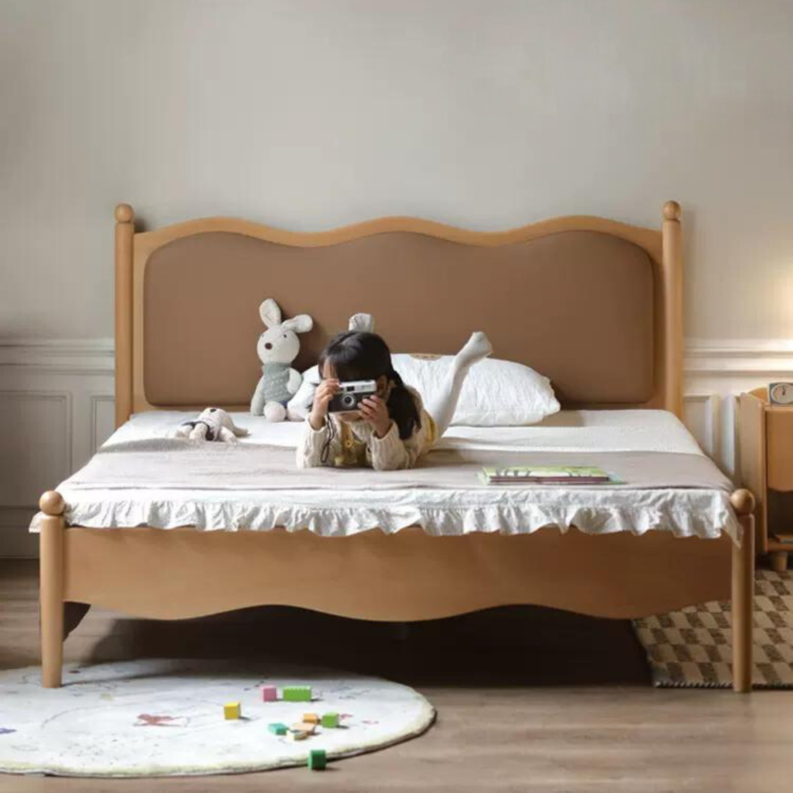 Oak, Beech solid wood children's bed girl princess bed ,boy bed<