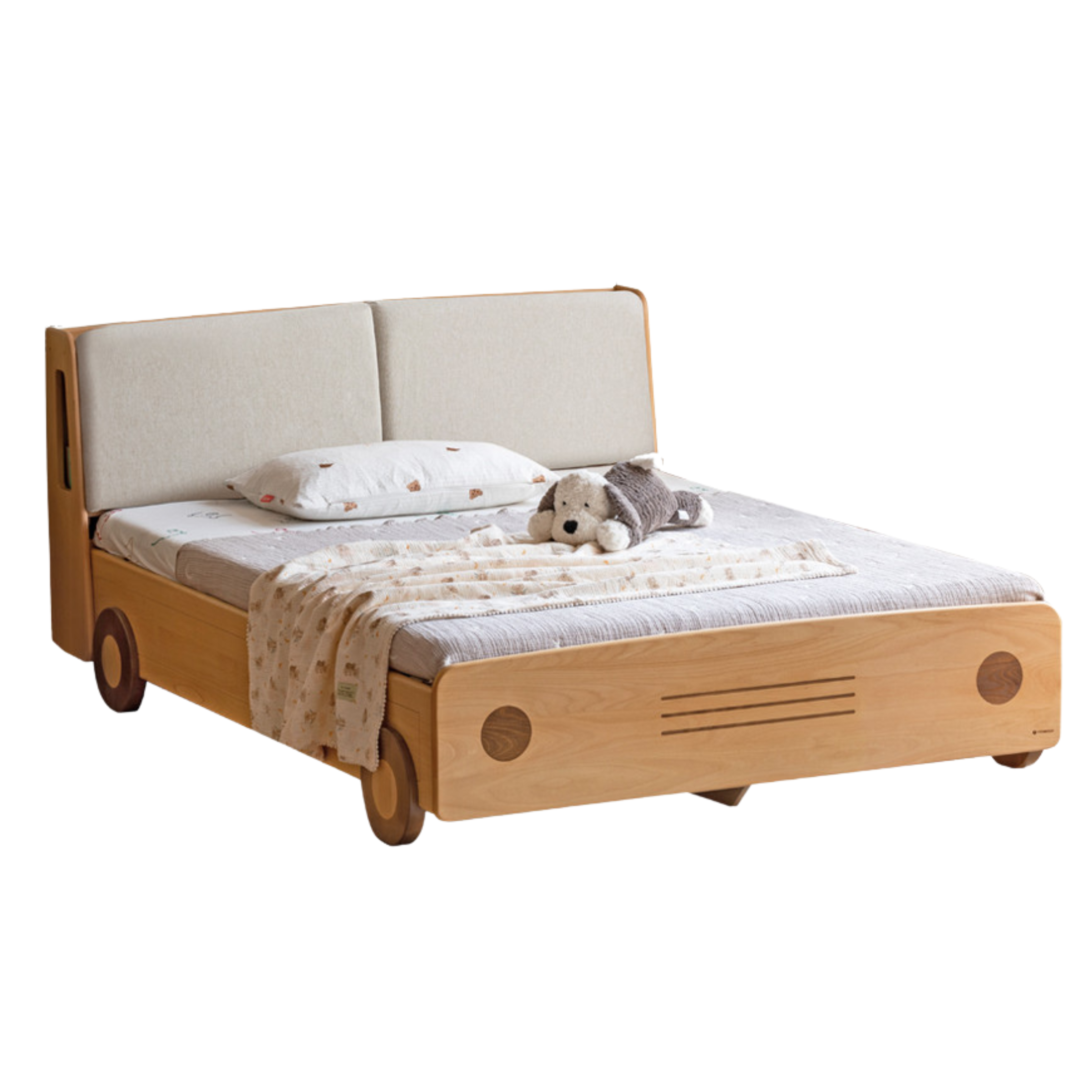 Beech Solid Wood Car Children's Box Bed<