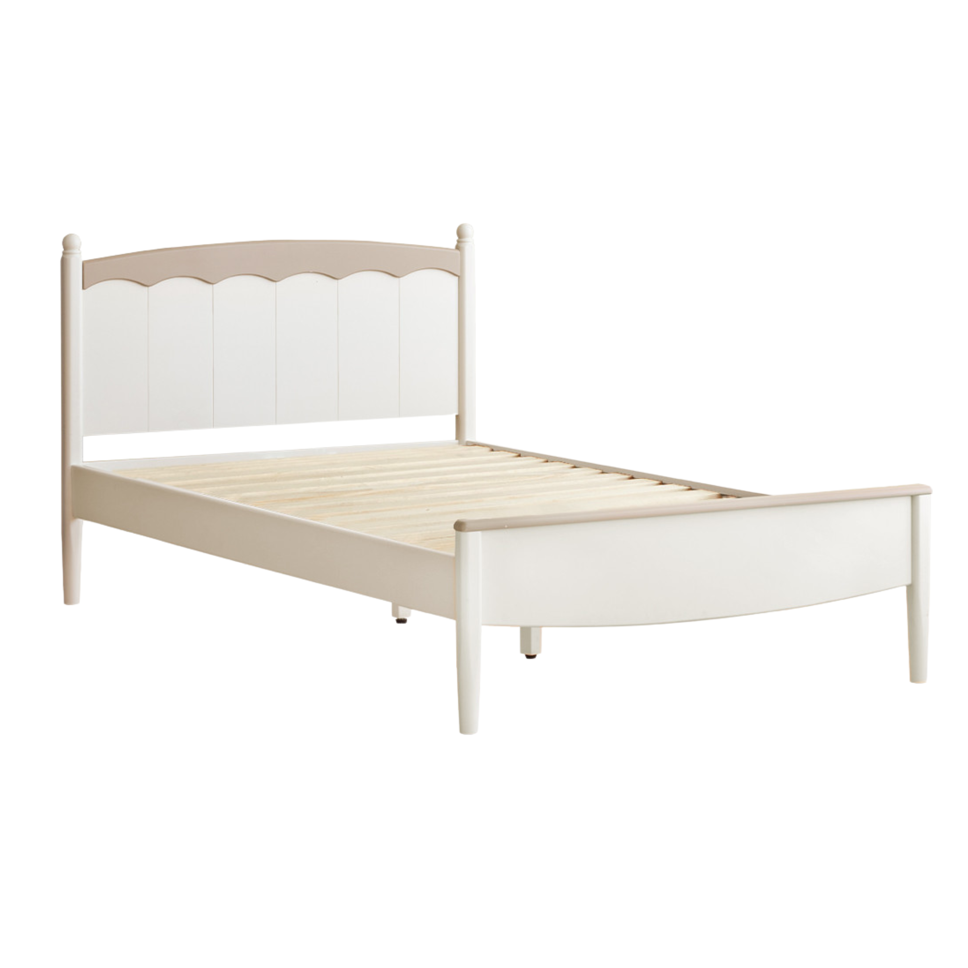 Poplar Solid Wood Children's Modern Bed<