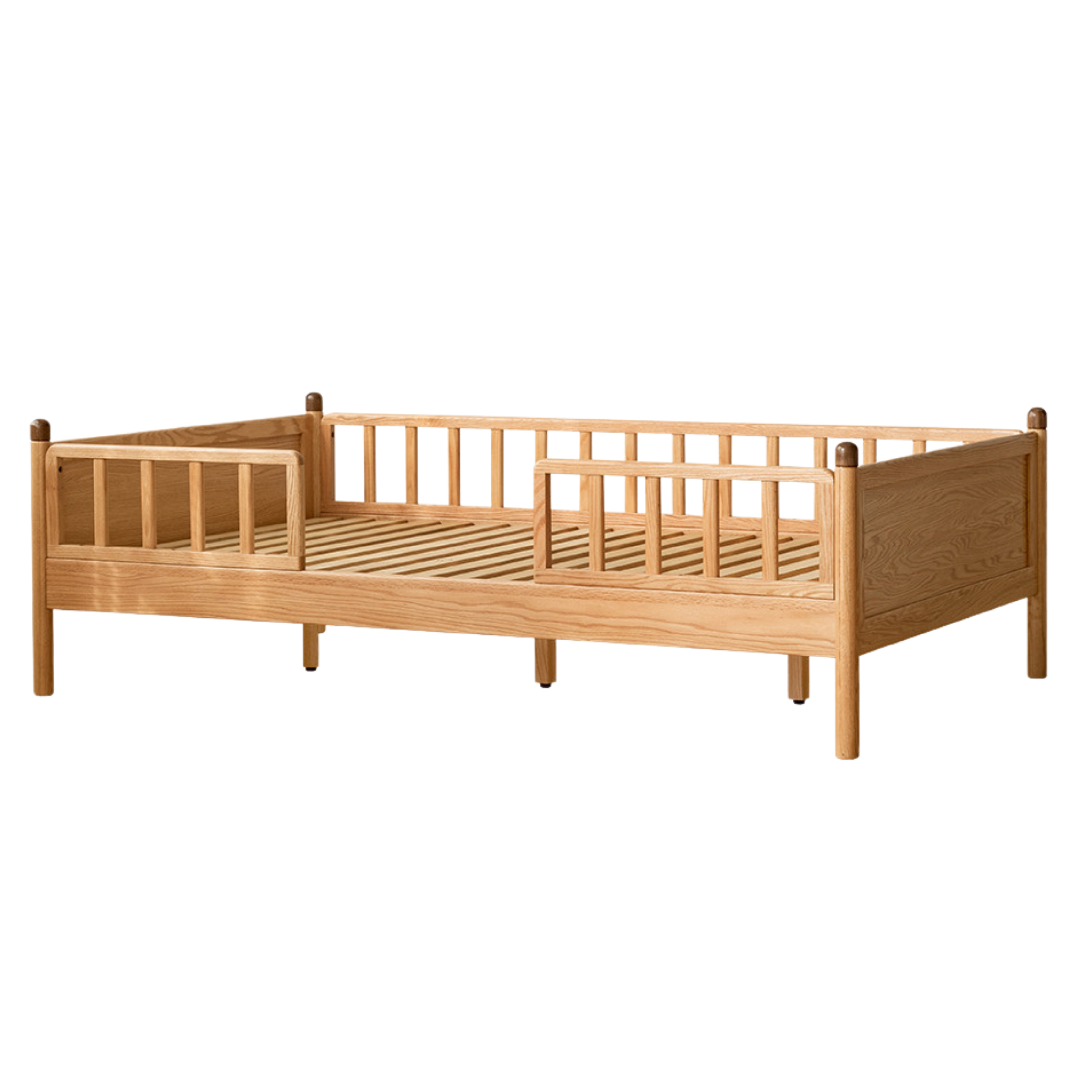 Oak Solid Wood Children's Bed Widened Guardrail<