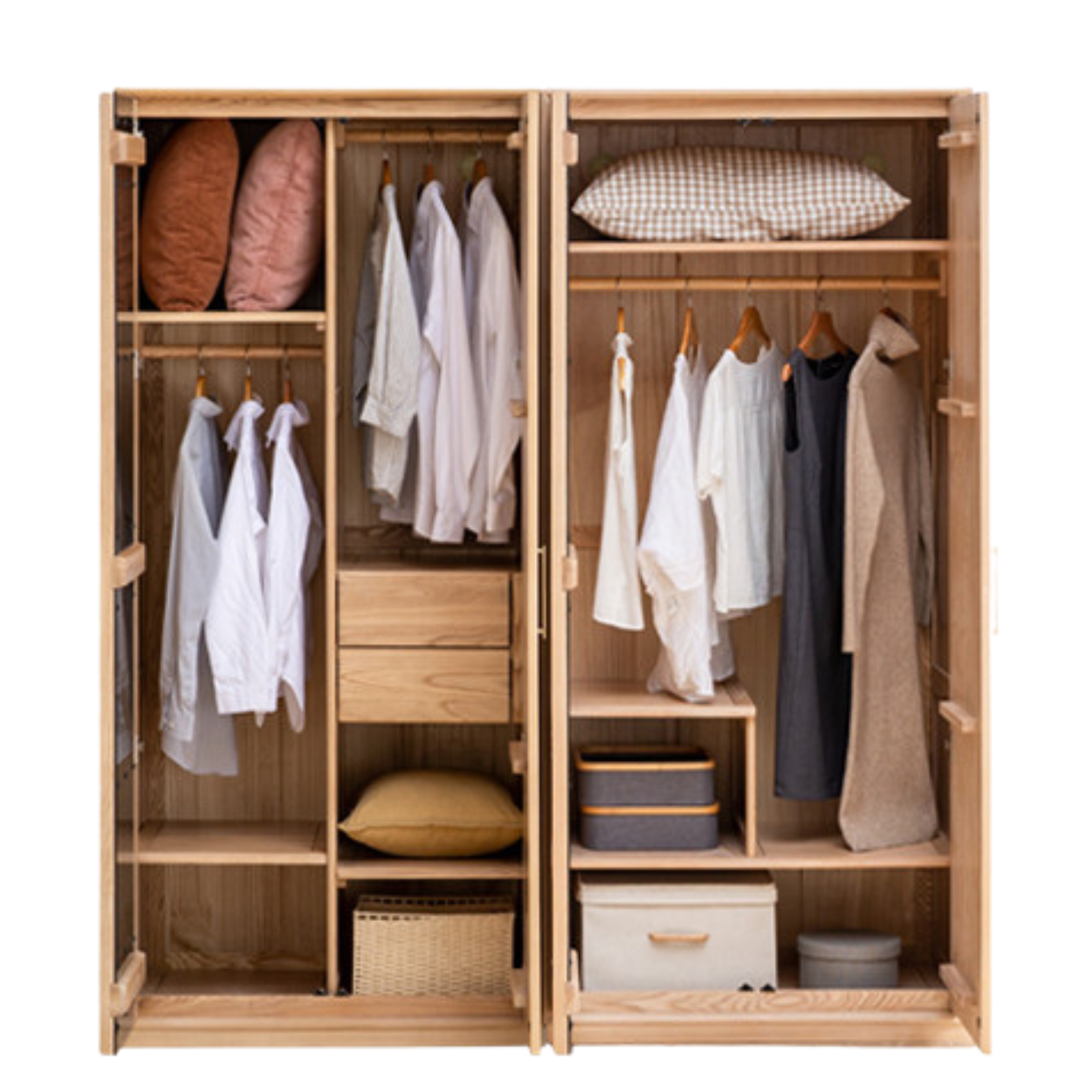 Ash solid wood wardrobe :