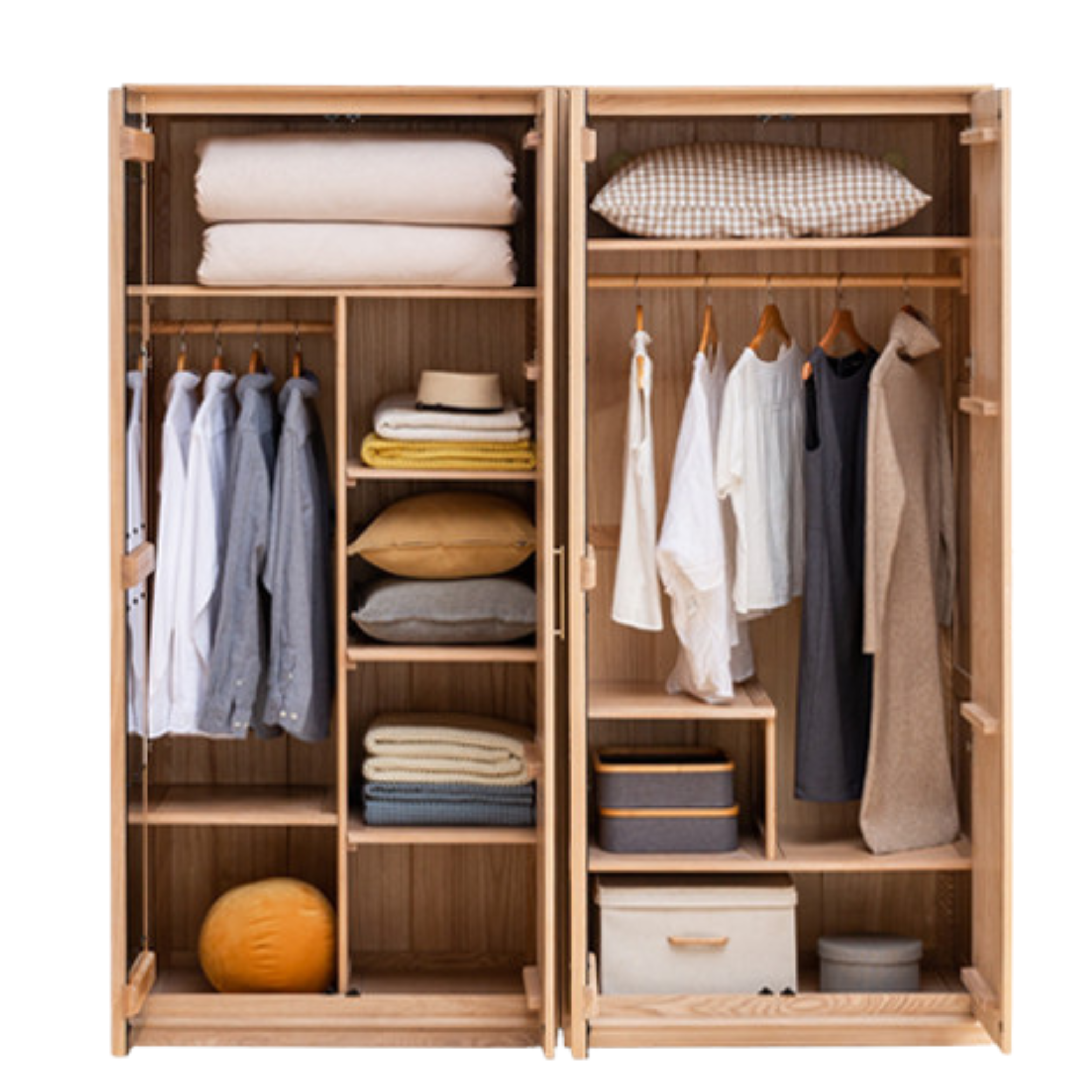 Ash solid wood wardrobe :