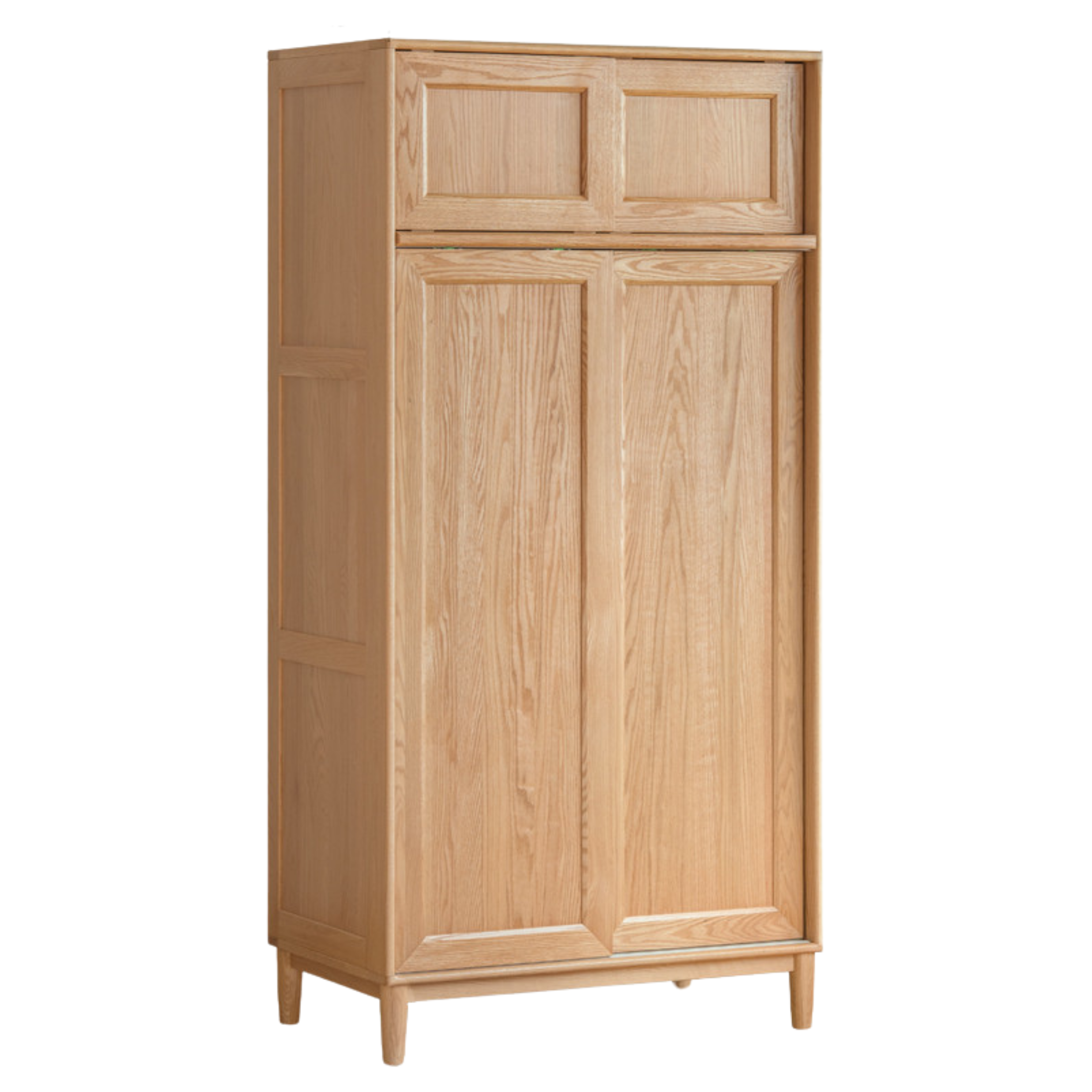 Oak Solid Wood Sliding Door Wardrobe