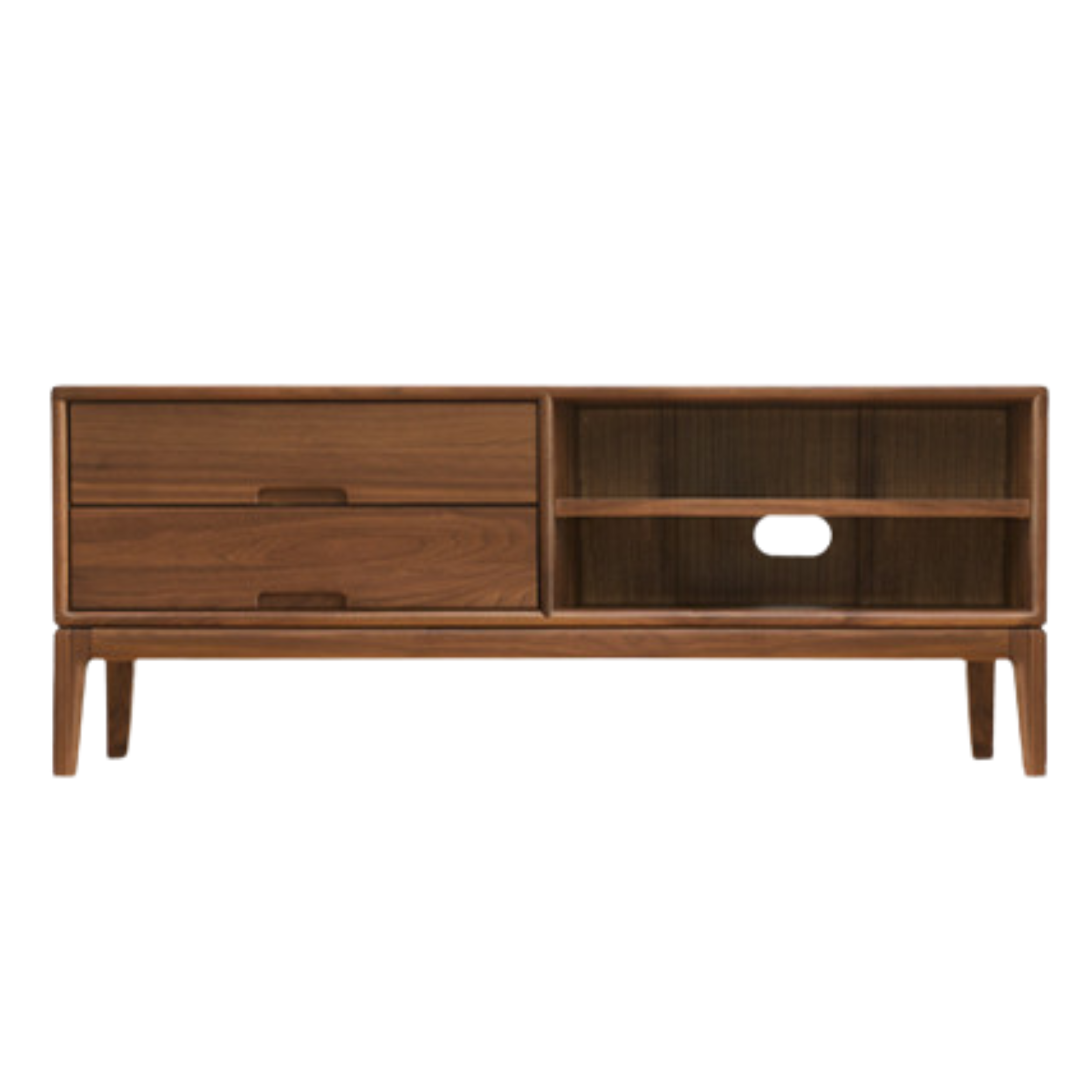 Ash, black walnut solid wood modern simple TV cabinet,