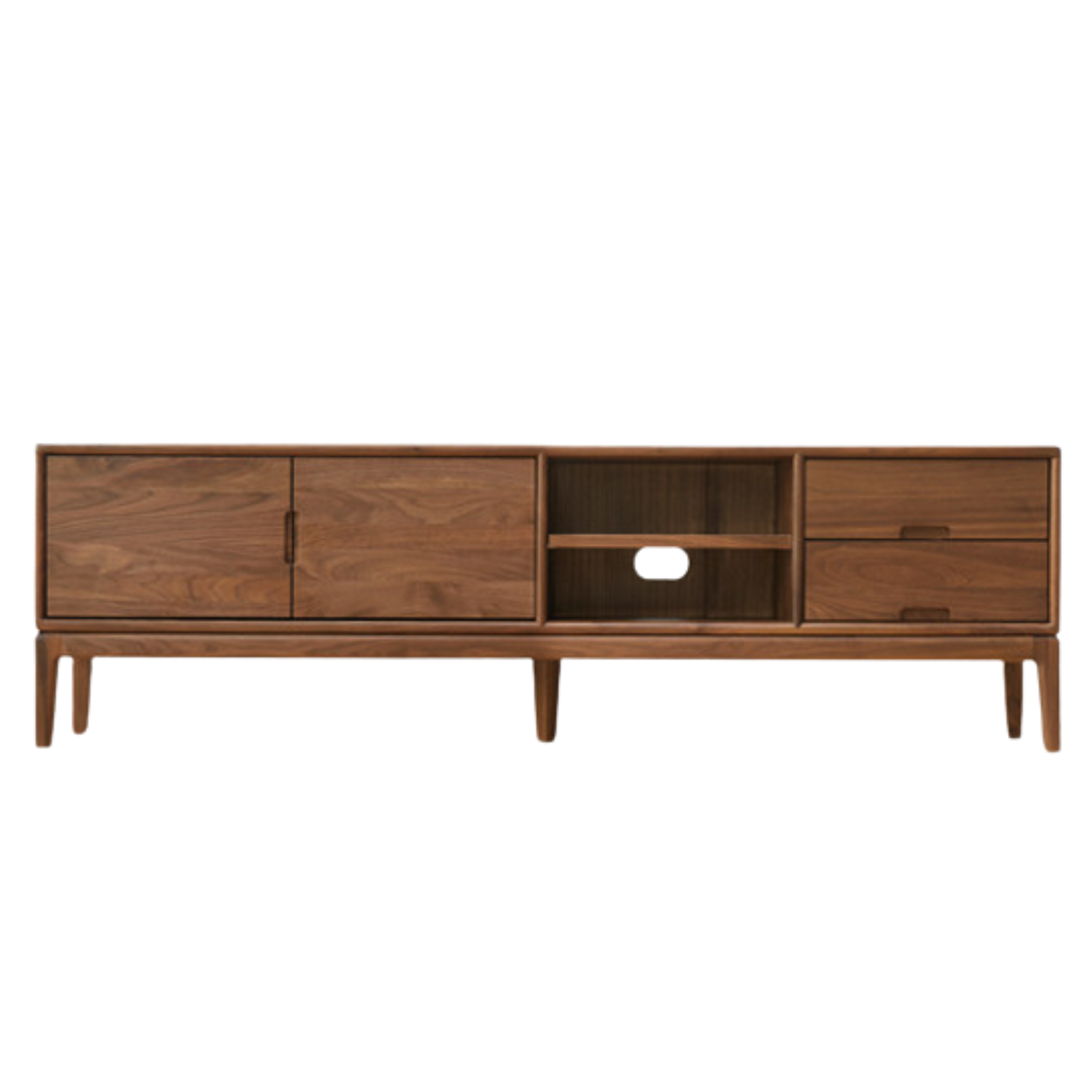 Ash, black walnut solid wood modern simple TV cabinet,