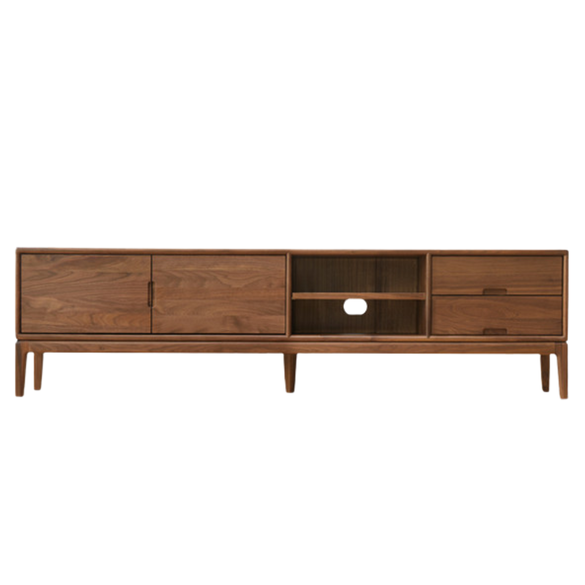 Ash, black walnut solid wood modern simple TV cabinet,