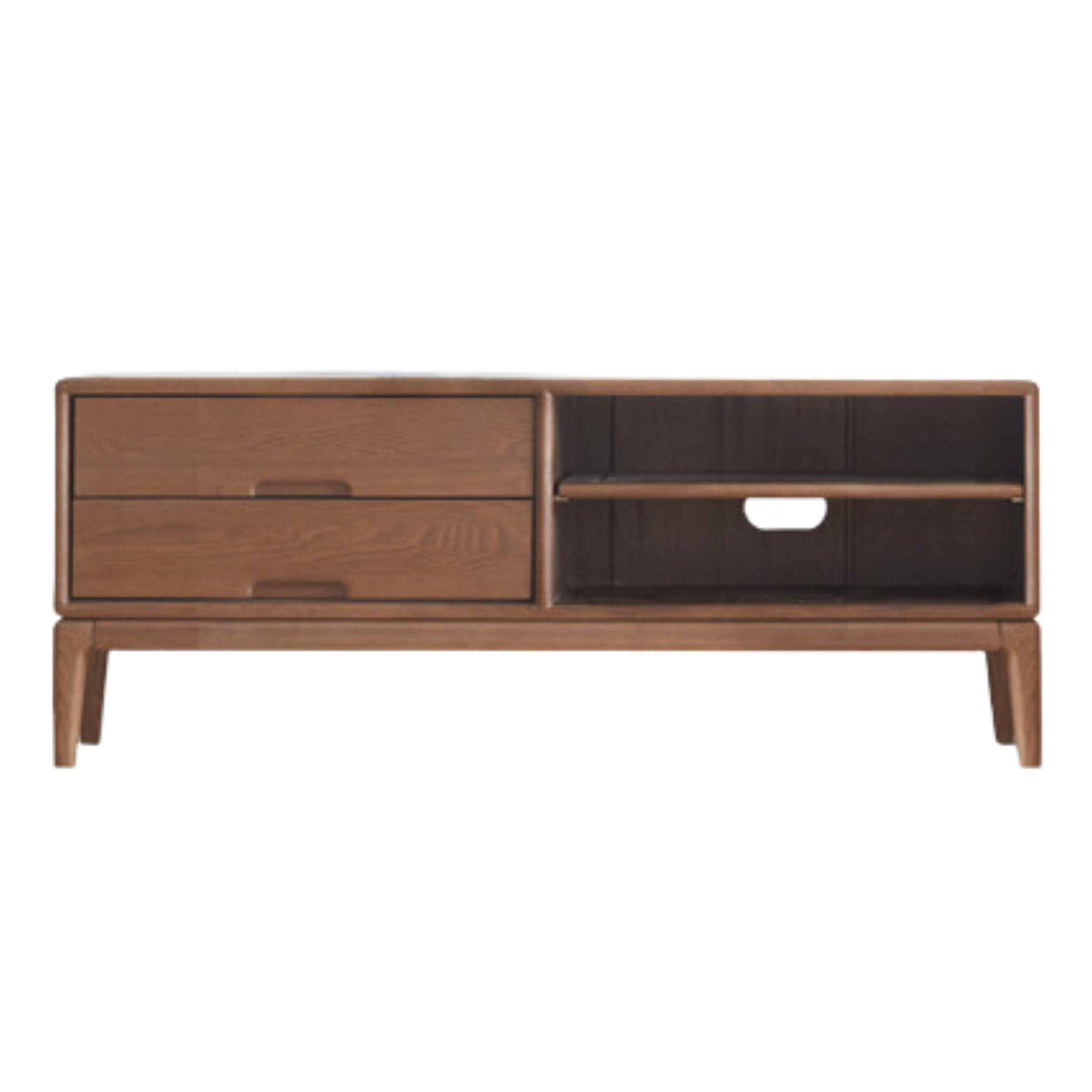 Ash, black walnut solid wood modern simple TV cabinet,