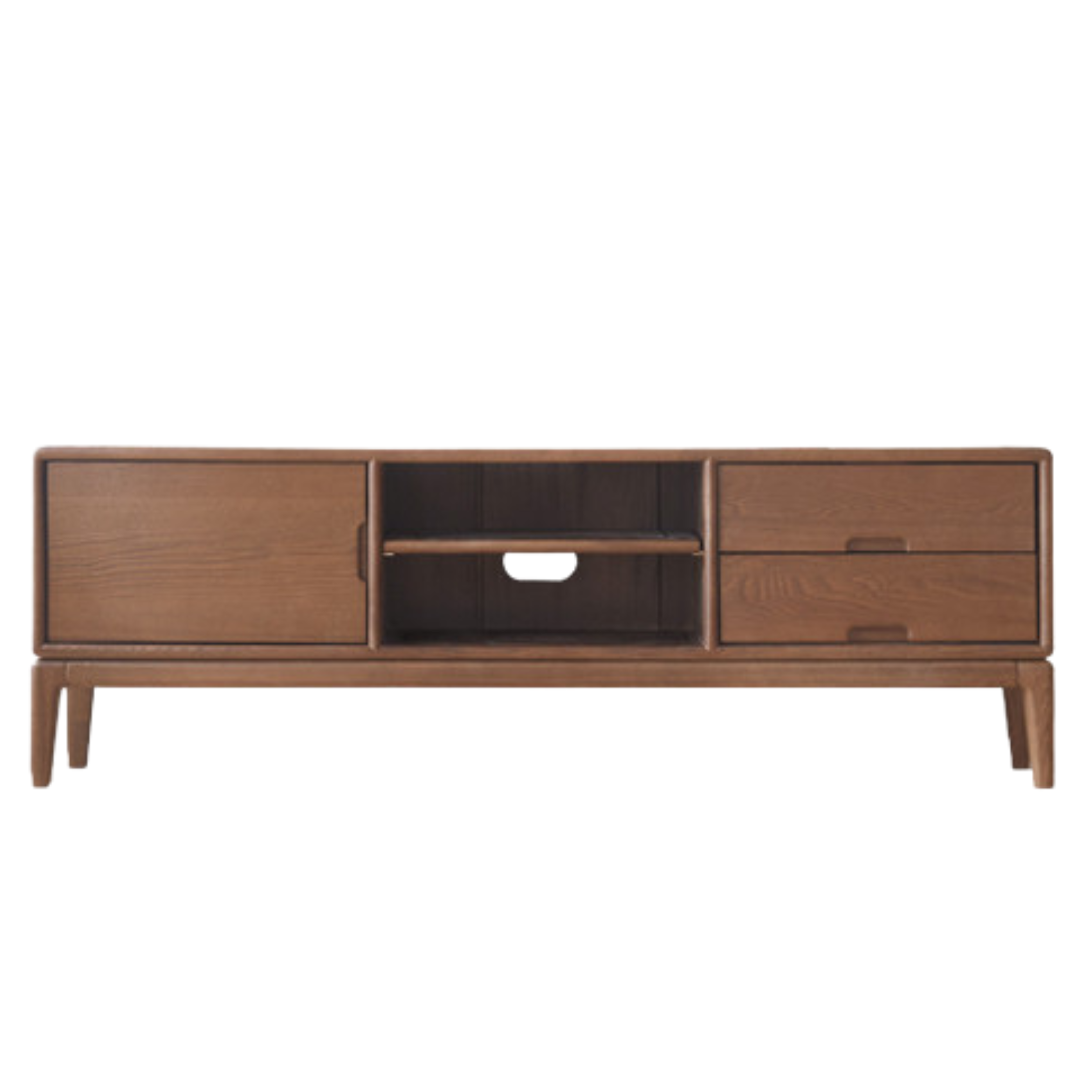 Ash, black walnut solid wood modern simple TV cabinet,