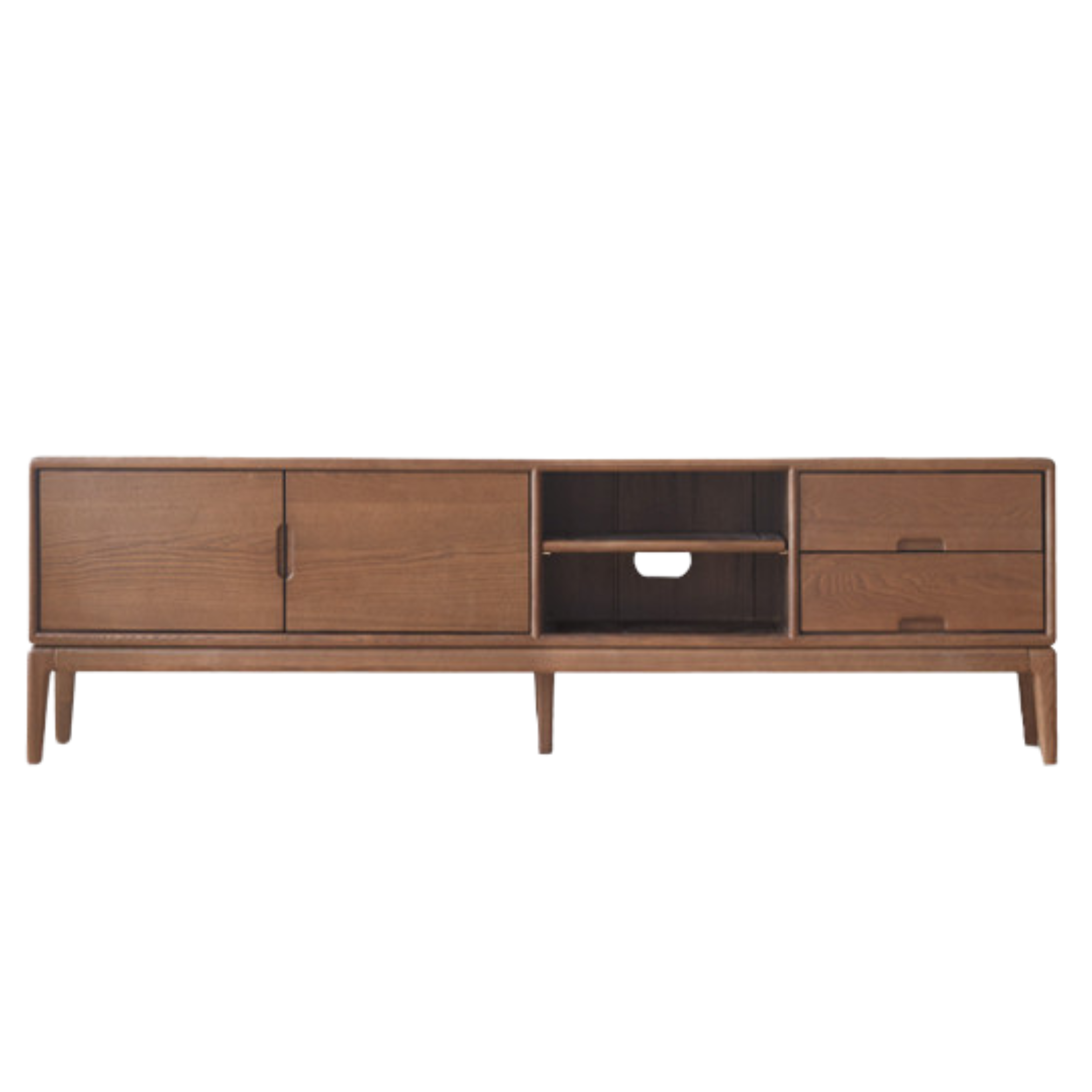 Ash, black walnut solid wood modern simple TV cabinet,