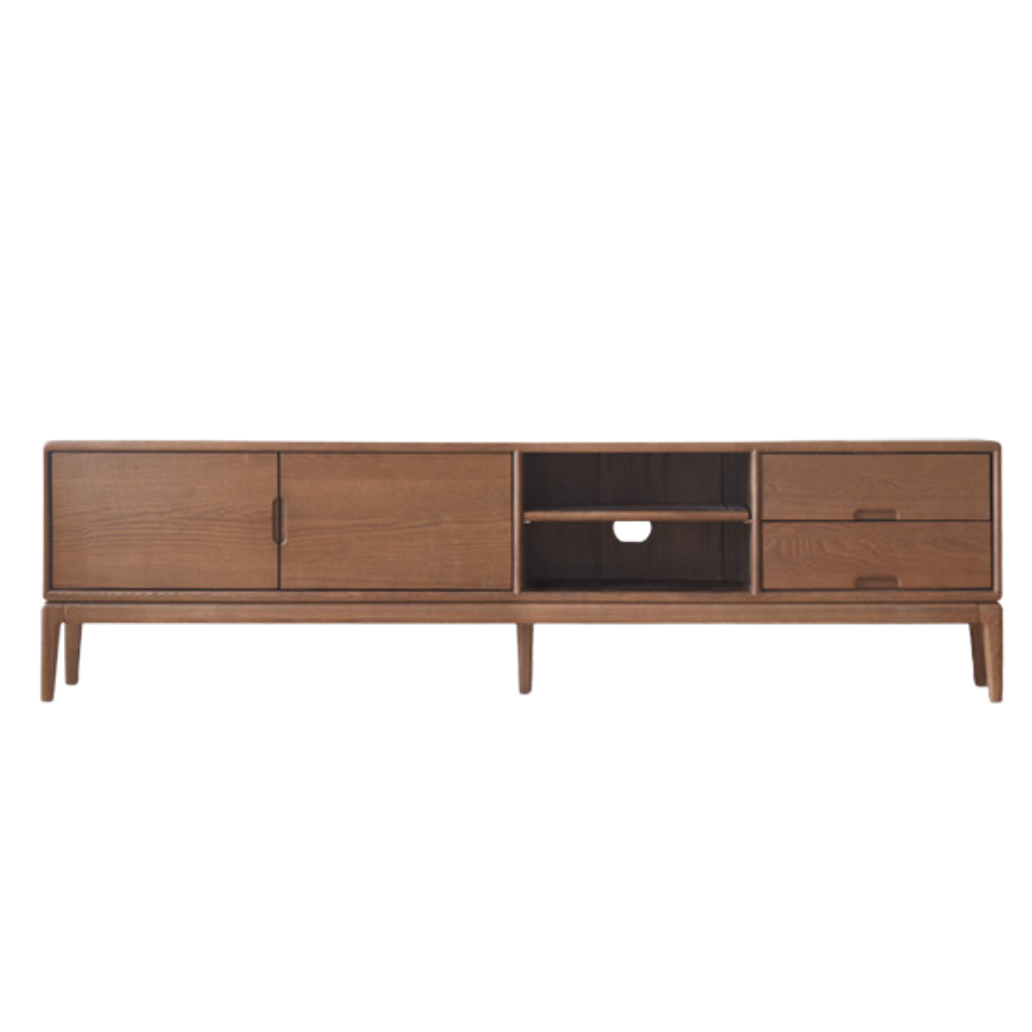 Ash, black walnut solid wood modern simple TV cabinet,