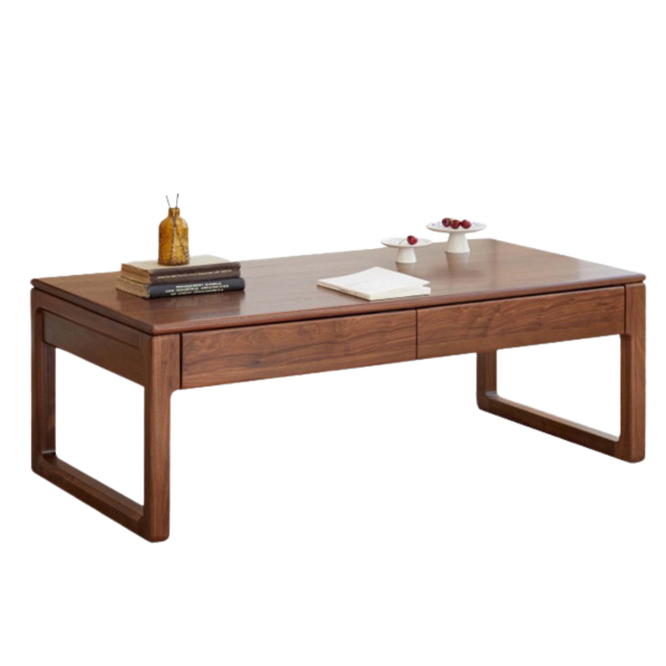 Black walnut, Oak solid wood tea table-