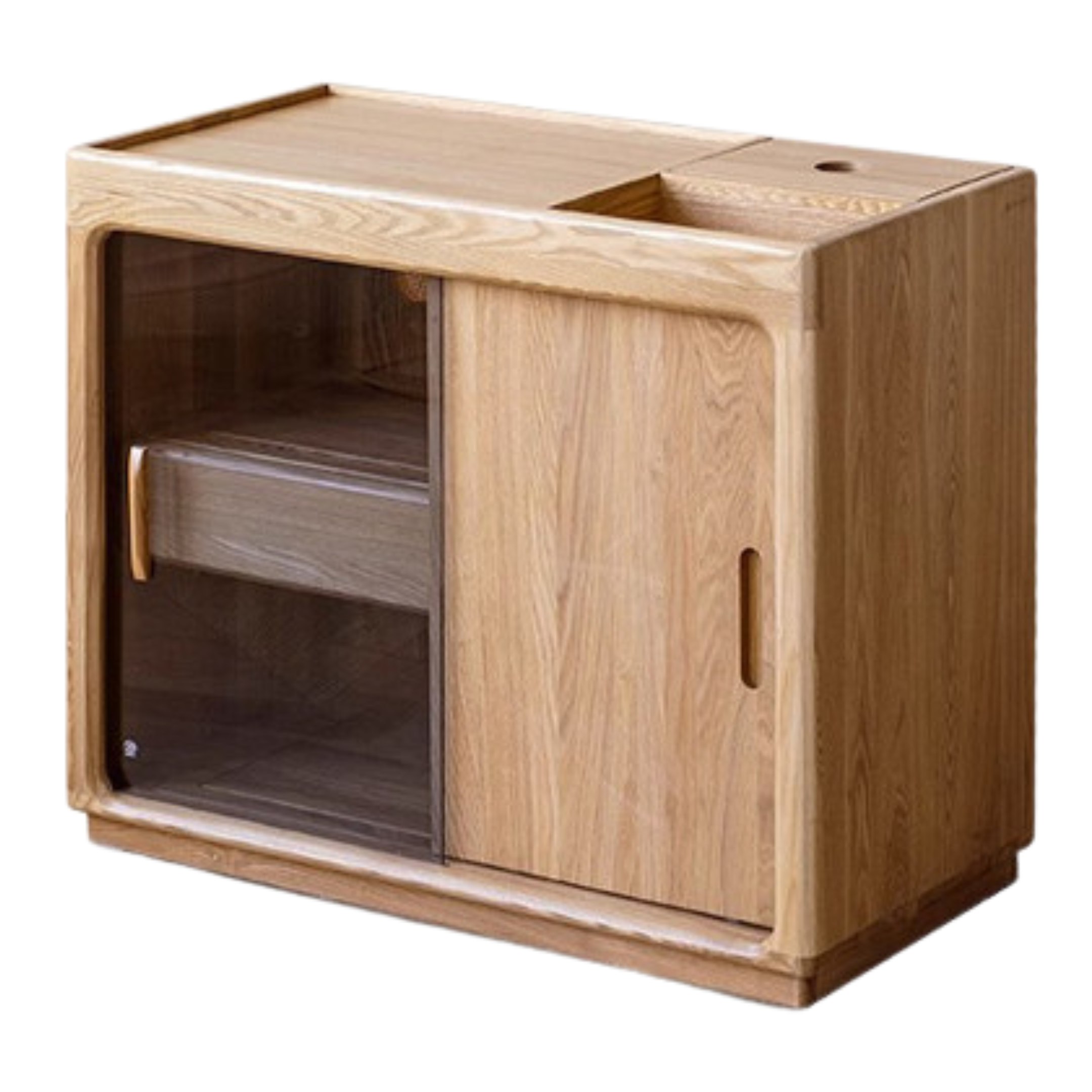 Ash, Oak solid wood small tea cabinet,