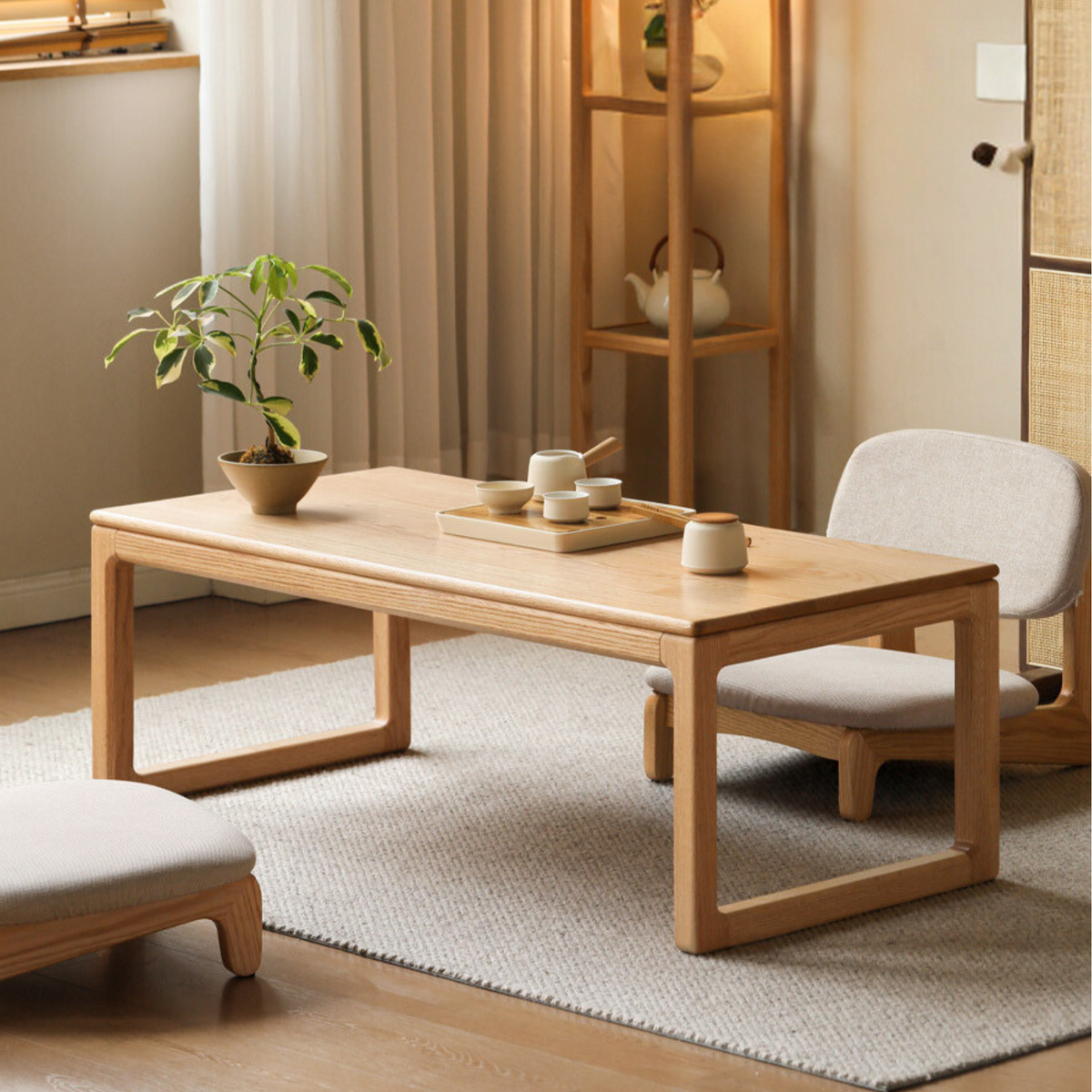 Zen tea table new Chinese style solid wood tea table home small ...