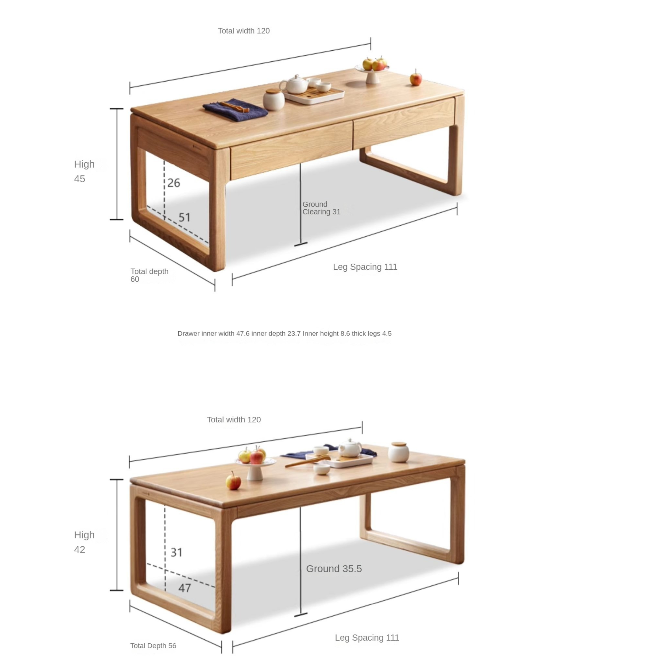 Oak, Ash solid wood tea table  ,