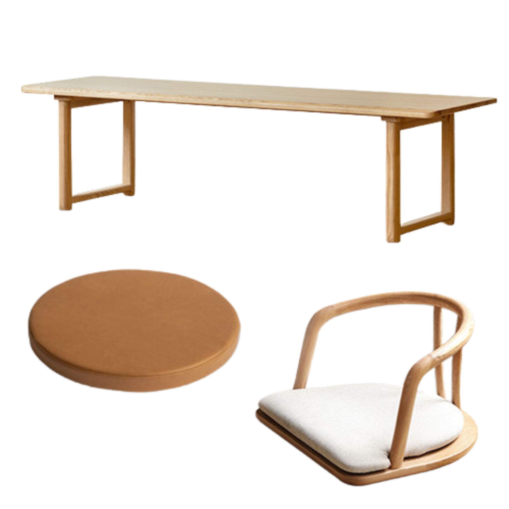 Ash Solid Wood Tatami Short Tea Table