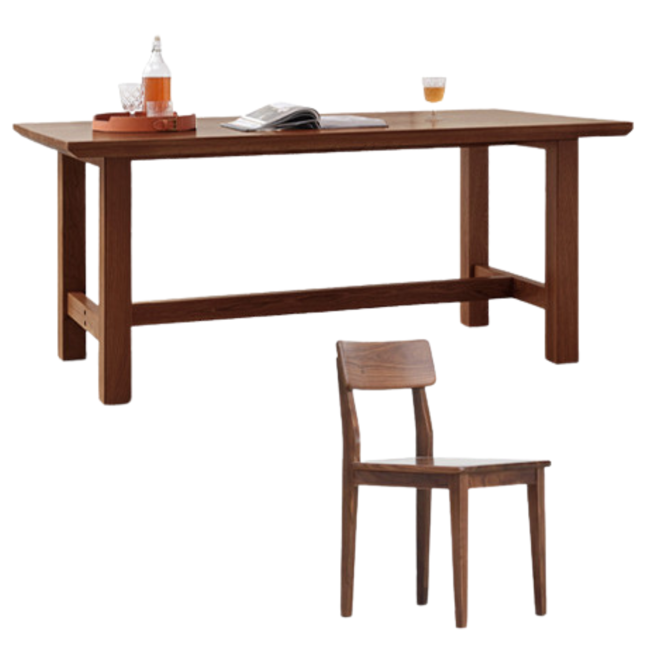 Black walnut, Oak, Ash solid wood modern dining table