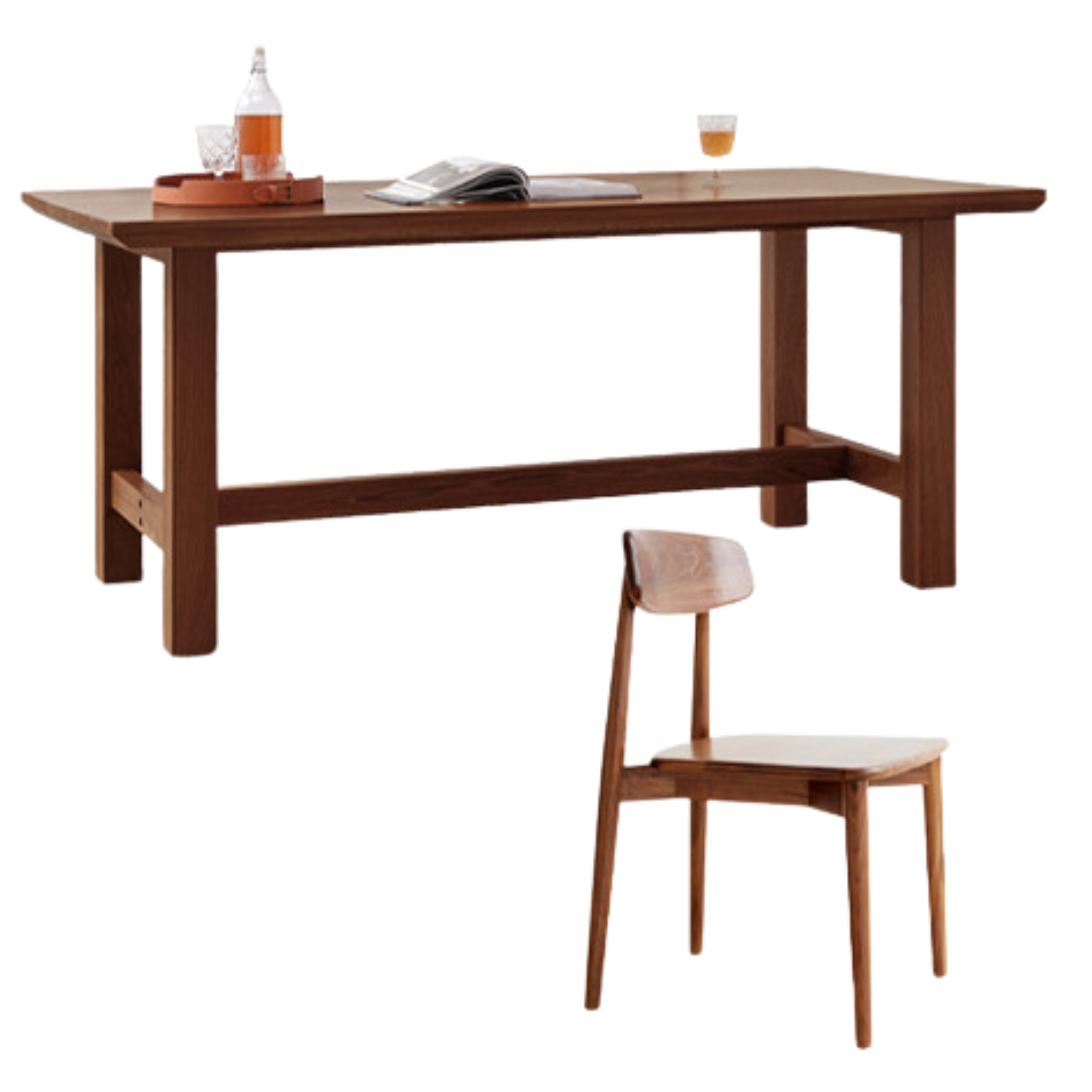 Black walnut, Oak, Ash solid wood modern dining table