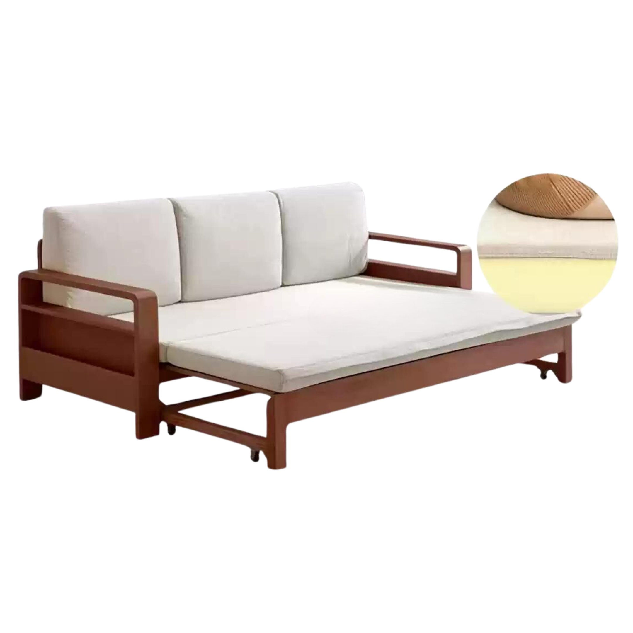 Oak, Beech folding multi-functional storage sofa bed