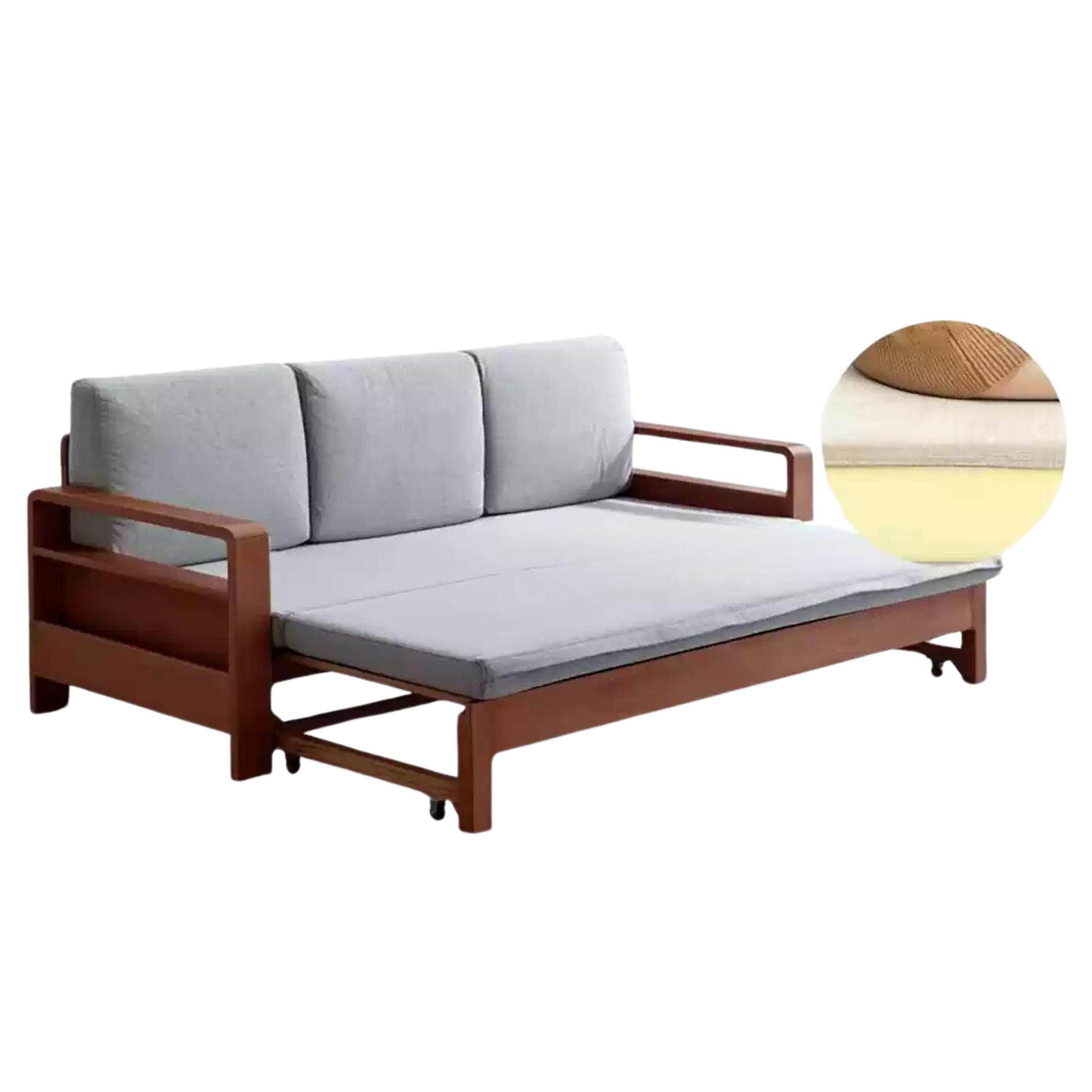 Oak, Beech Folding Multi-functional Storage Sofa Bed