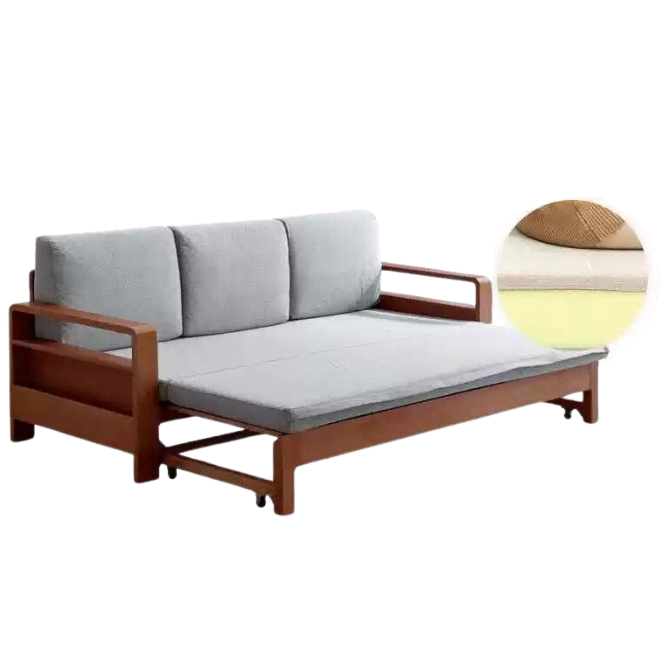 Oak, Beech folding multi-functional storage sofa bed