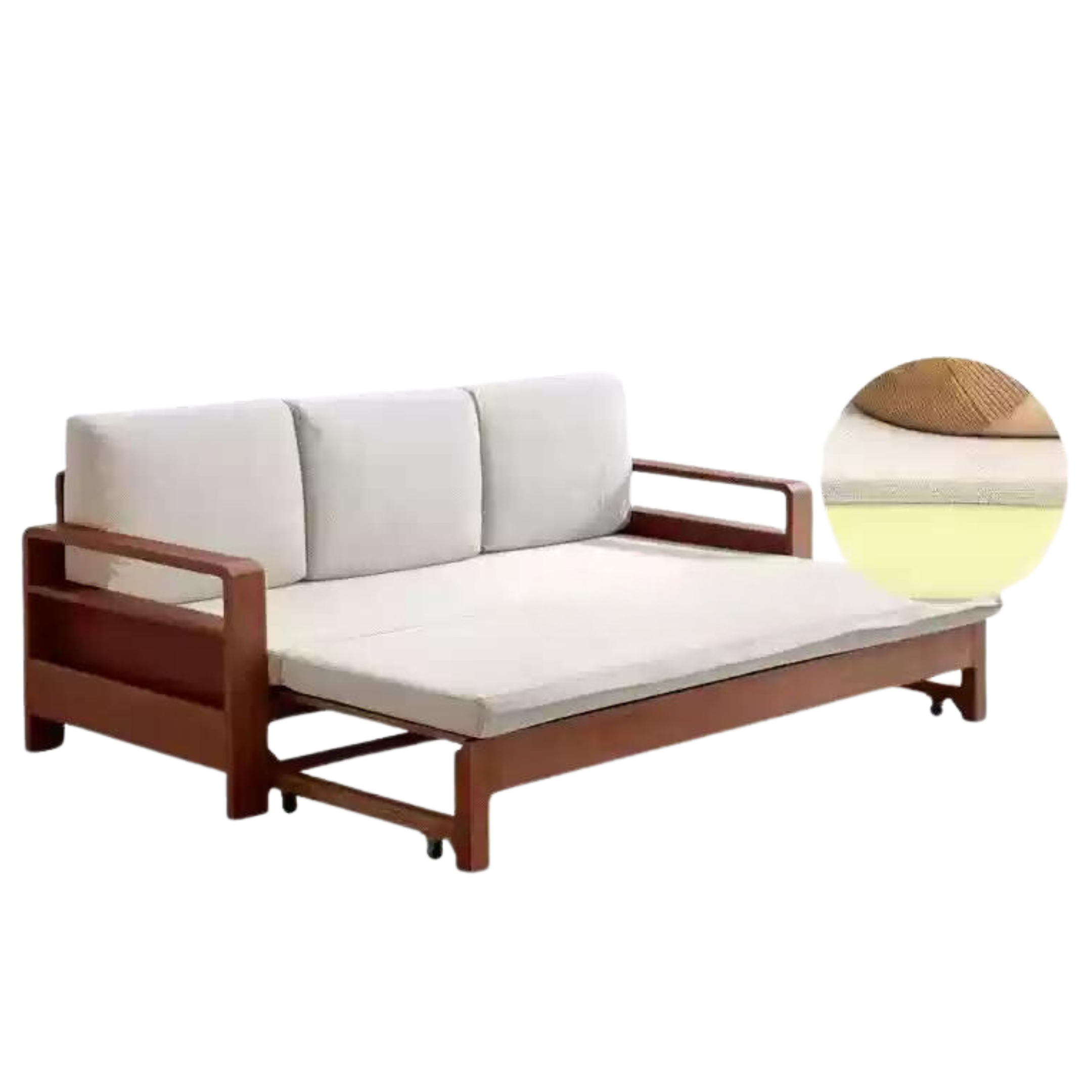 Oak, Beech folding multi-functional storage sofa bed