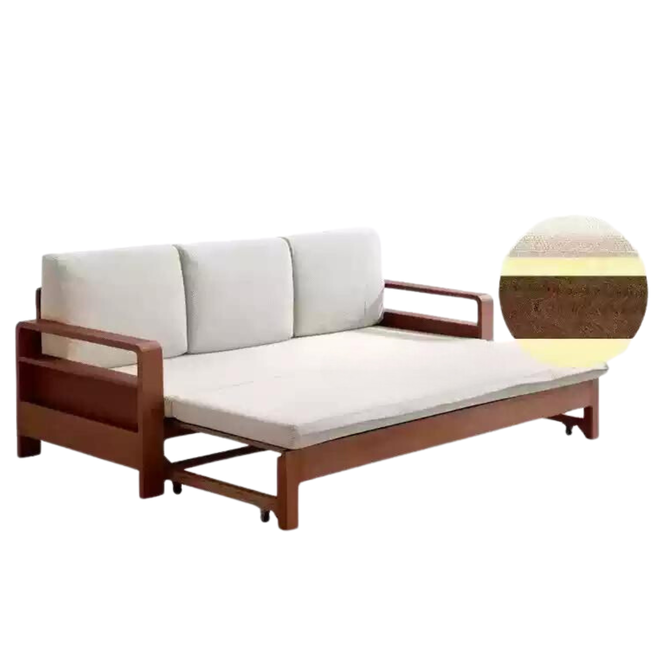 Oak, Beech folding multi-functional storage sofa bed