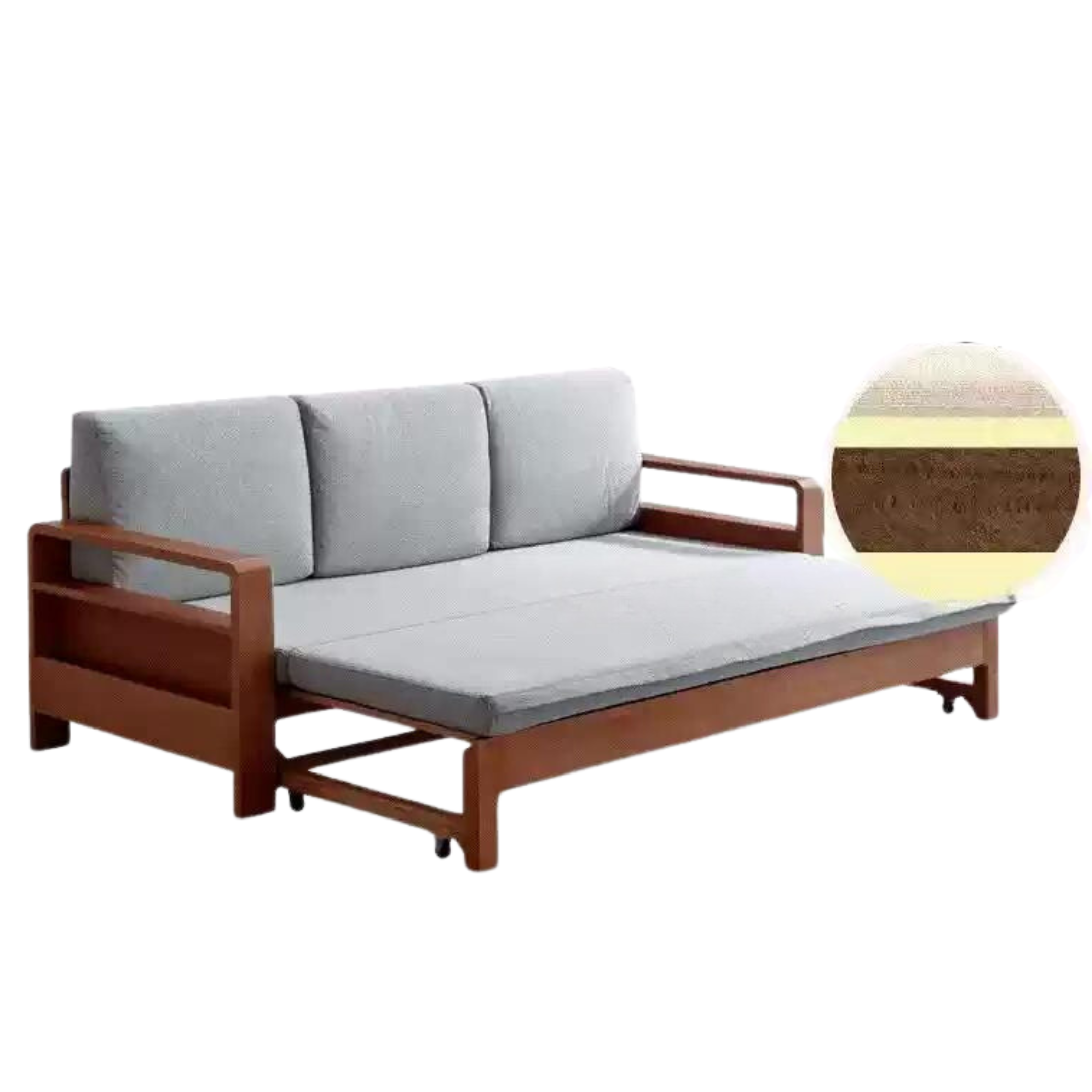 Oak, Beech folding multi-functional storage sofa bed