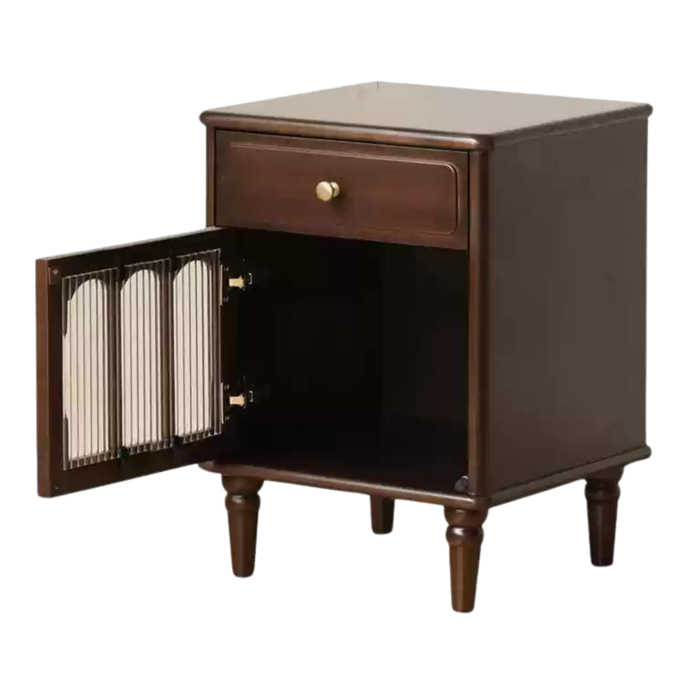 Black Walnut, Poplar Solid Wood American Retro Nightstand